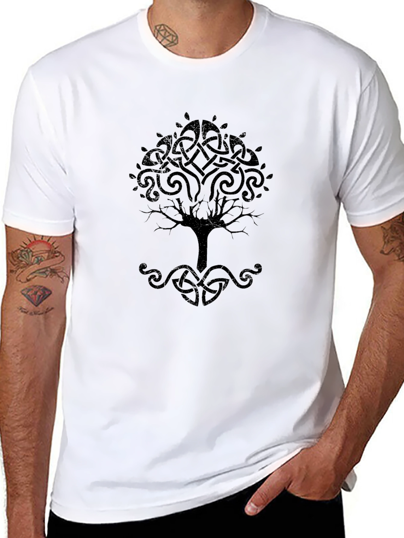 Black Celtic Tree of Life Graphic Tee