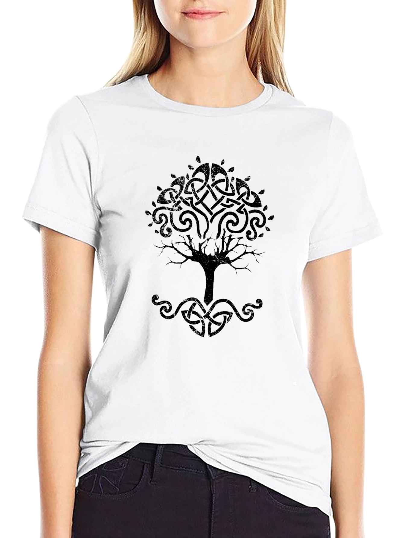 Black Celtic Tree of Life Graphic Tee