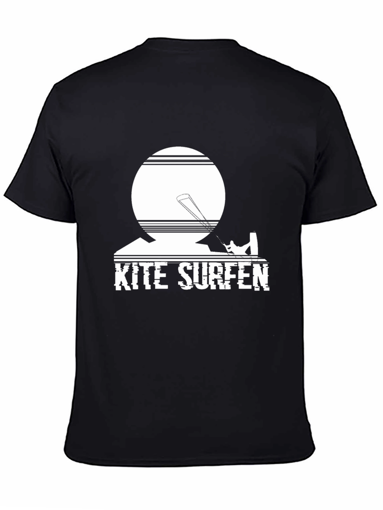 Kite Surfen Black Graphic Tee