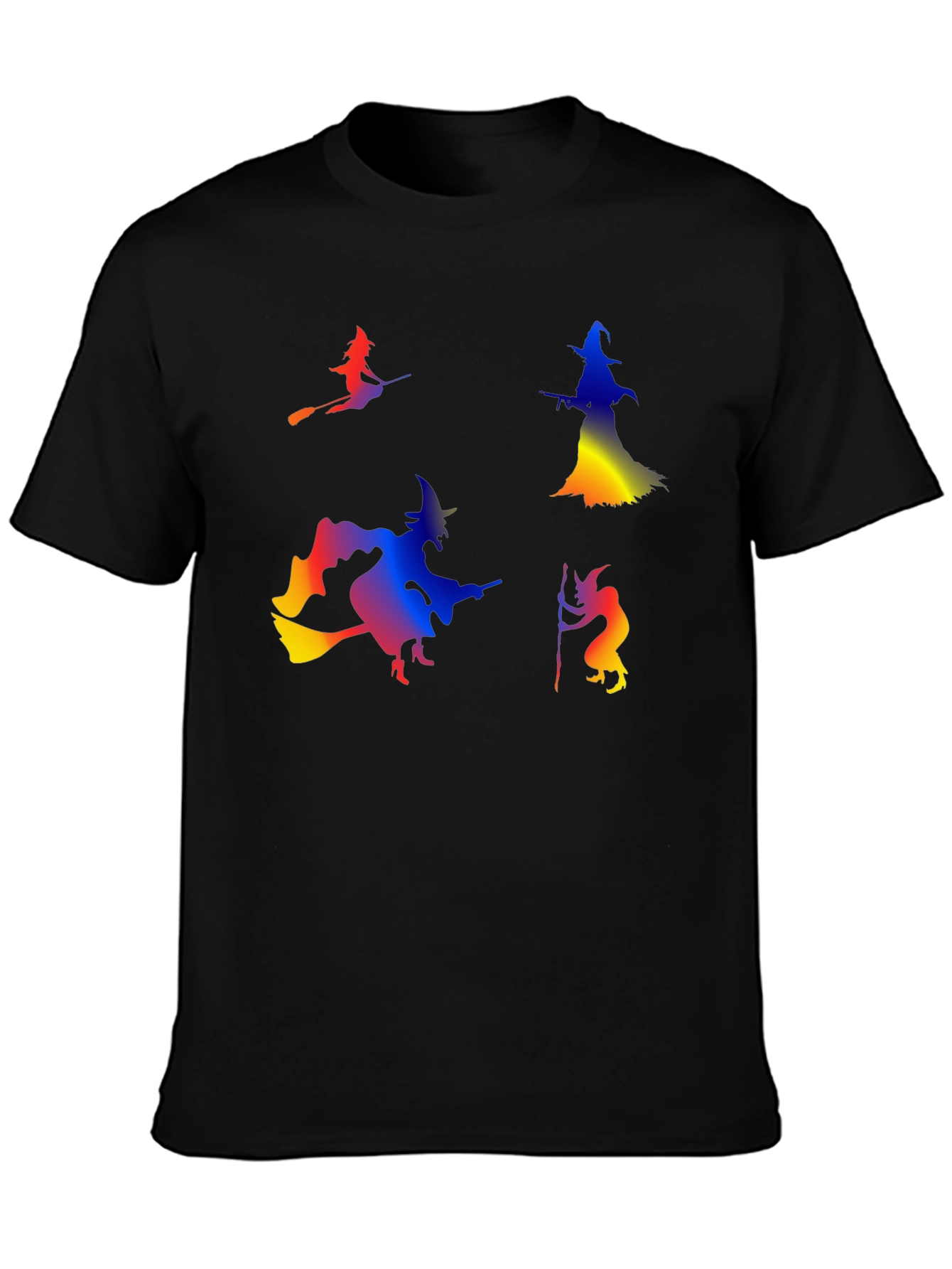 Halloween Witches Graphic Tee - Black