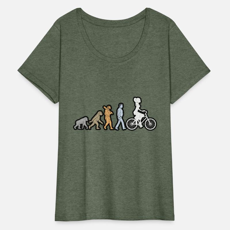 Evolution of bike female white grunge