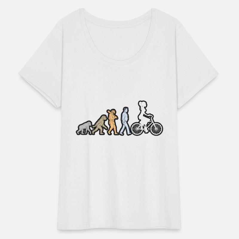 Evolution of bike female white grunge