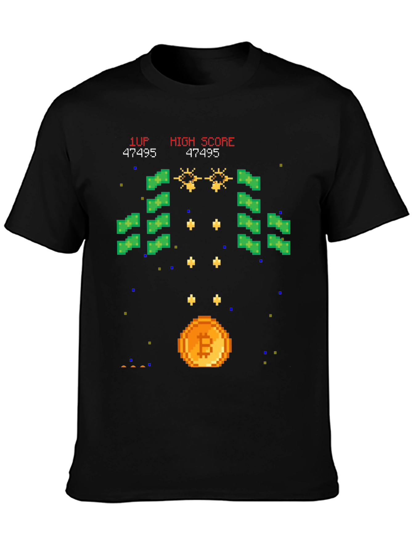 Bitcoin Arcade T-Shirt - Crypto Gamer Style