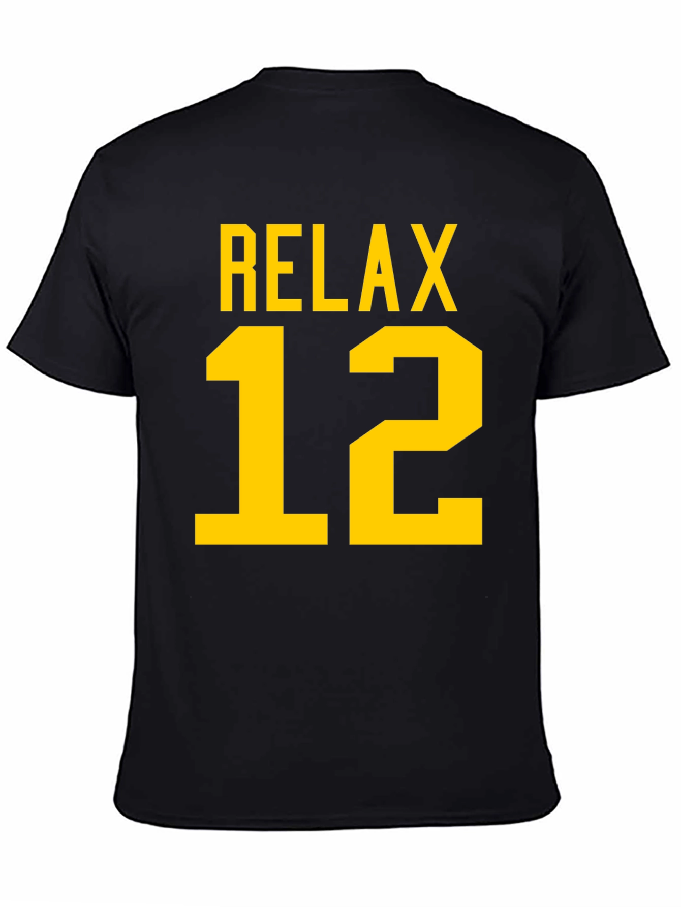 Relax 12 T-Shirt - Black & Gold Casual Wear