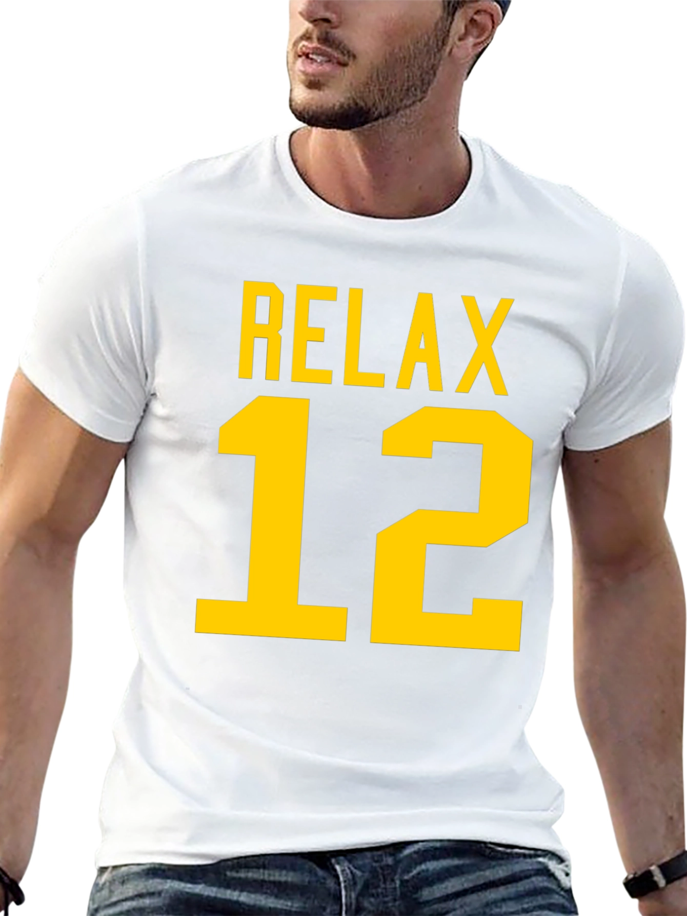 Relax 12 T-Shirt - Black & Gold Casual Wear