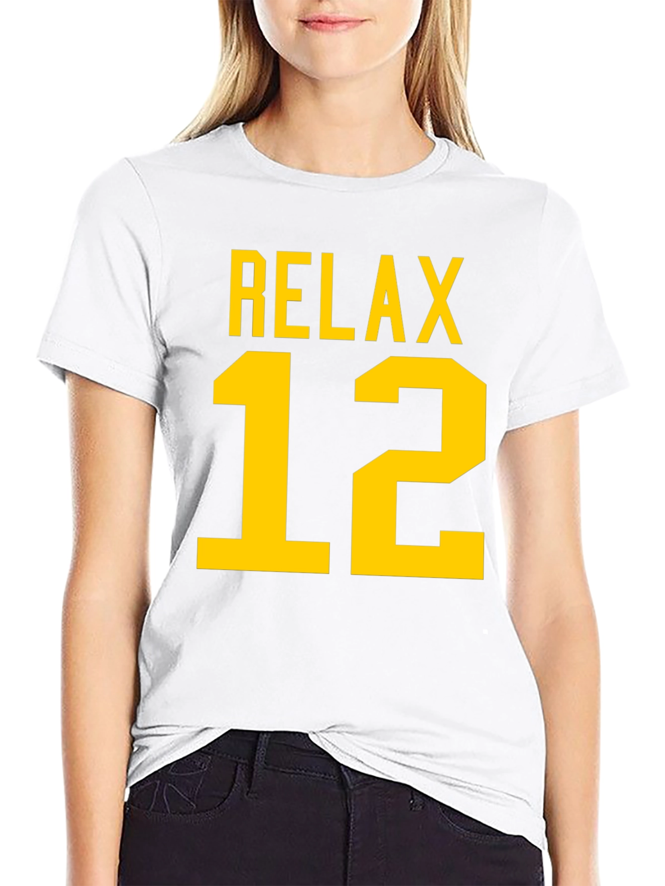 Relax 12 T-Shirt - Black & Gold Casual Wear