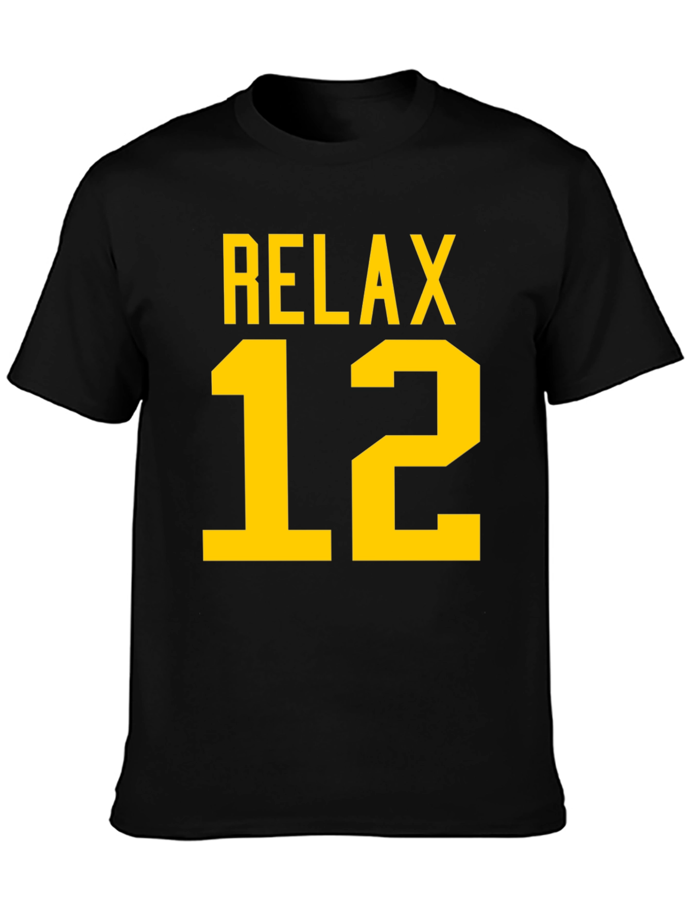 Relax 12 T-Shirt - Black & Gold Casual Wear