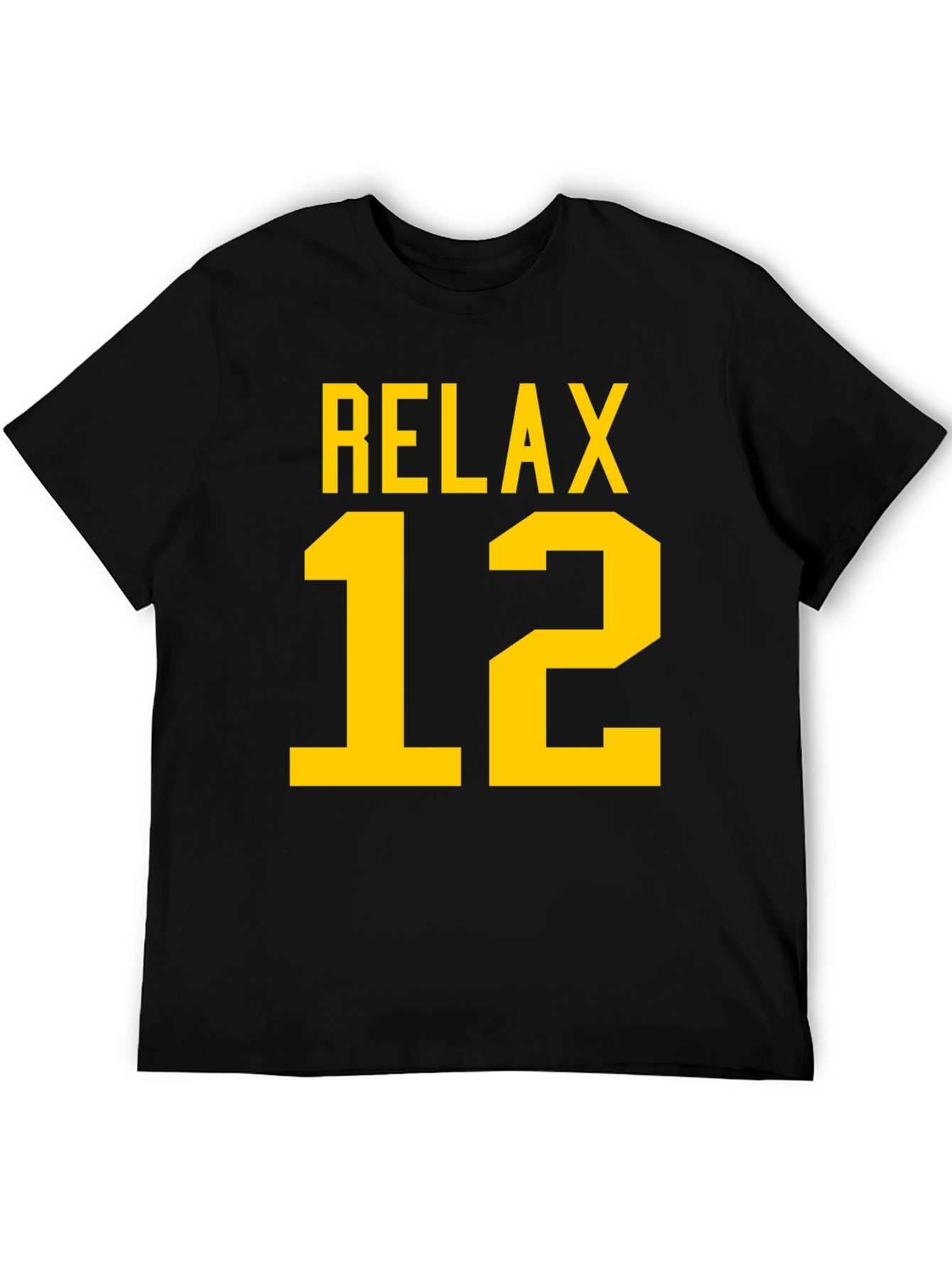 Relax 12 T-Shirt - Black & Gold Casual Wear