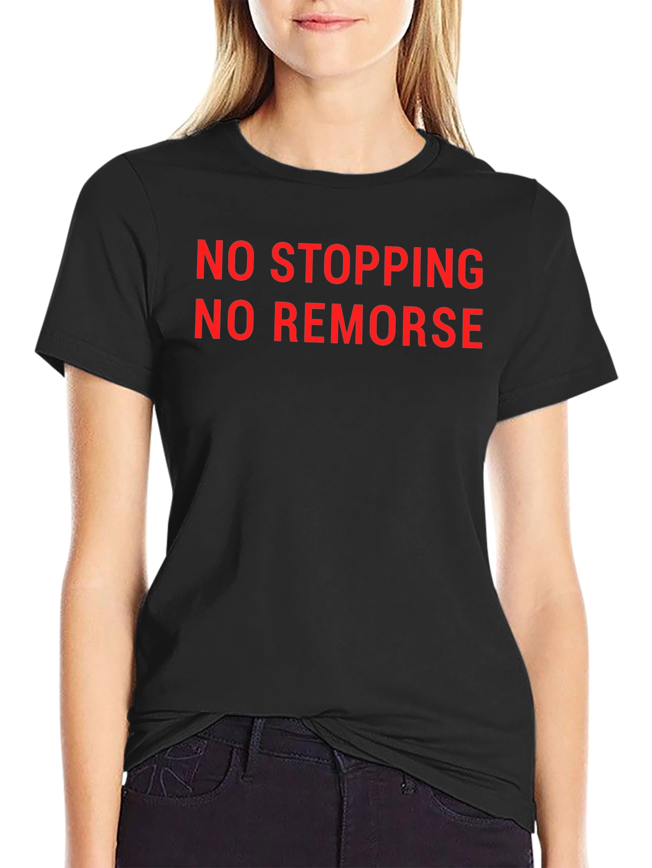 No Stopping No Remorse Graphic Tee - Black