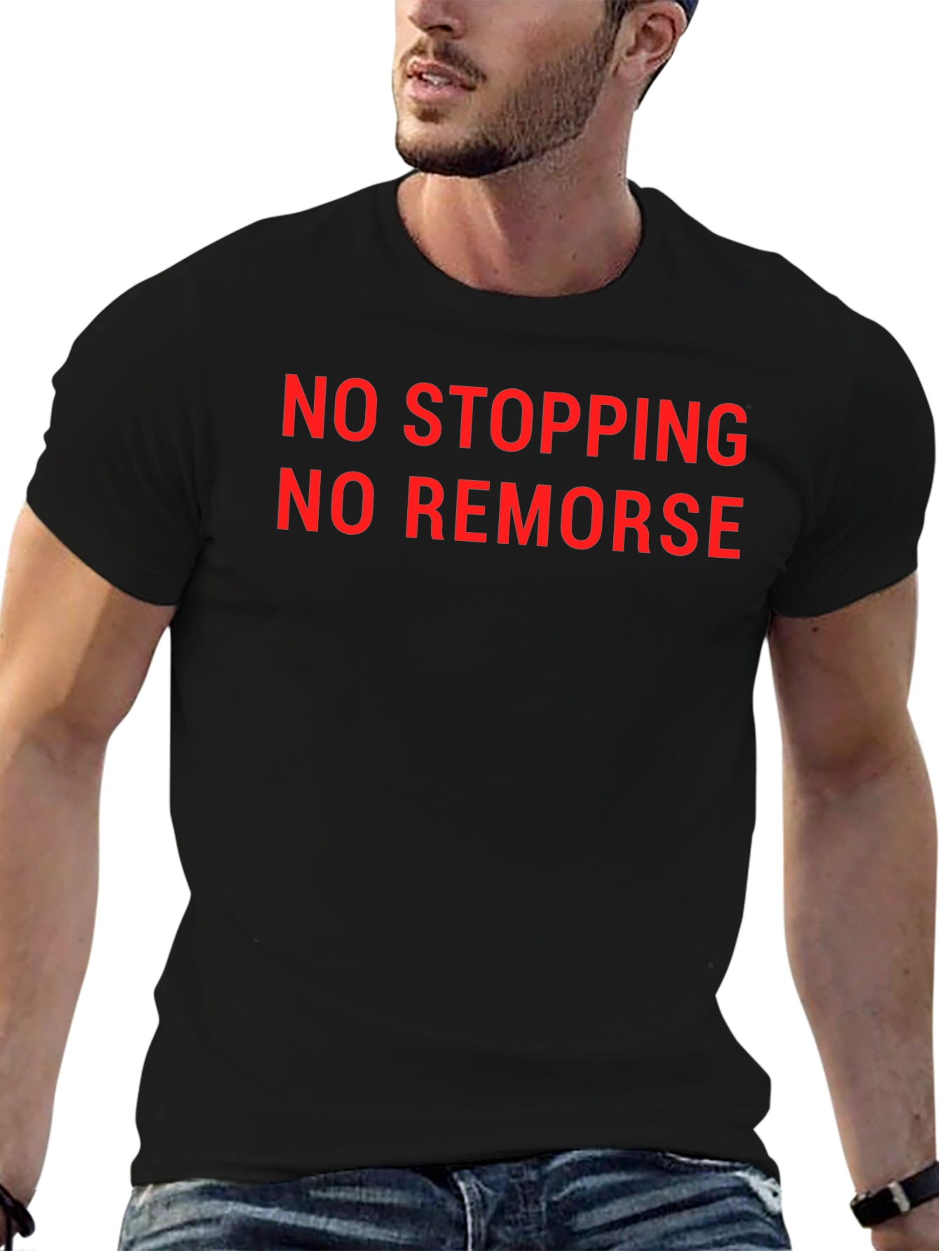 No Stopping No Remorse Graphic Tee - Black