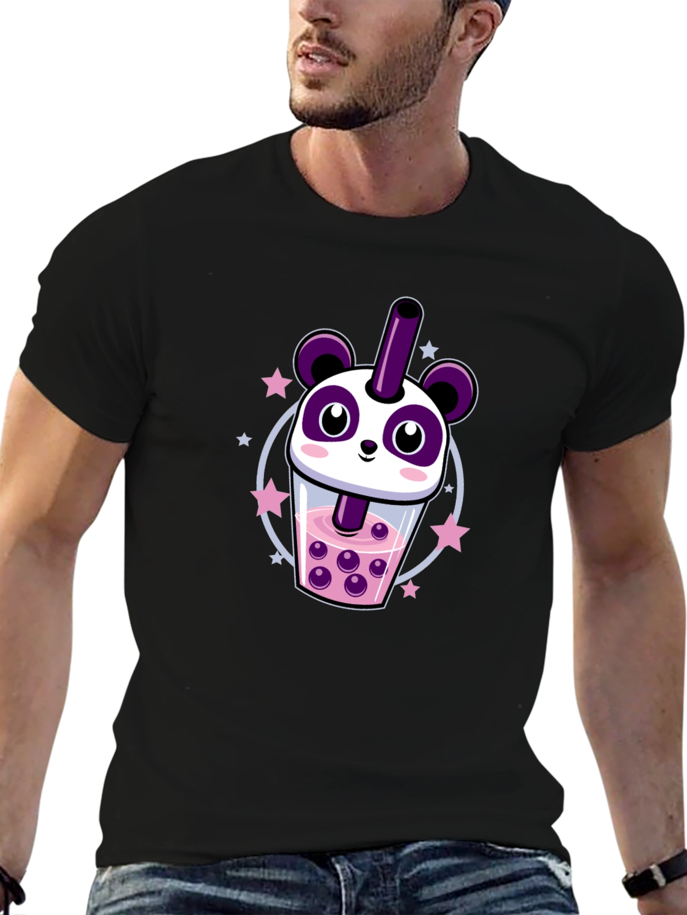 Kawaii Panda Bubble Tea Graphic Tee