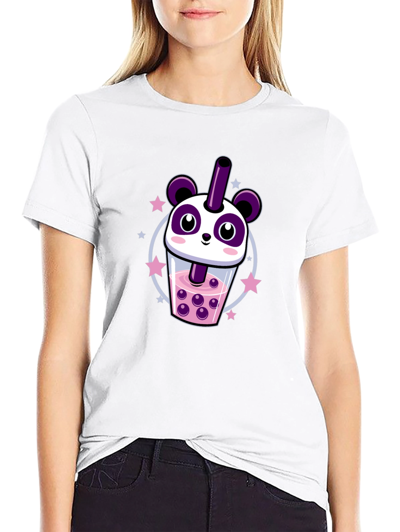 Kawaii Panda Bubble Tea Graphic Tee