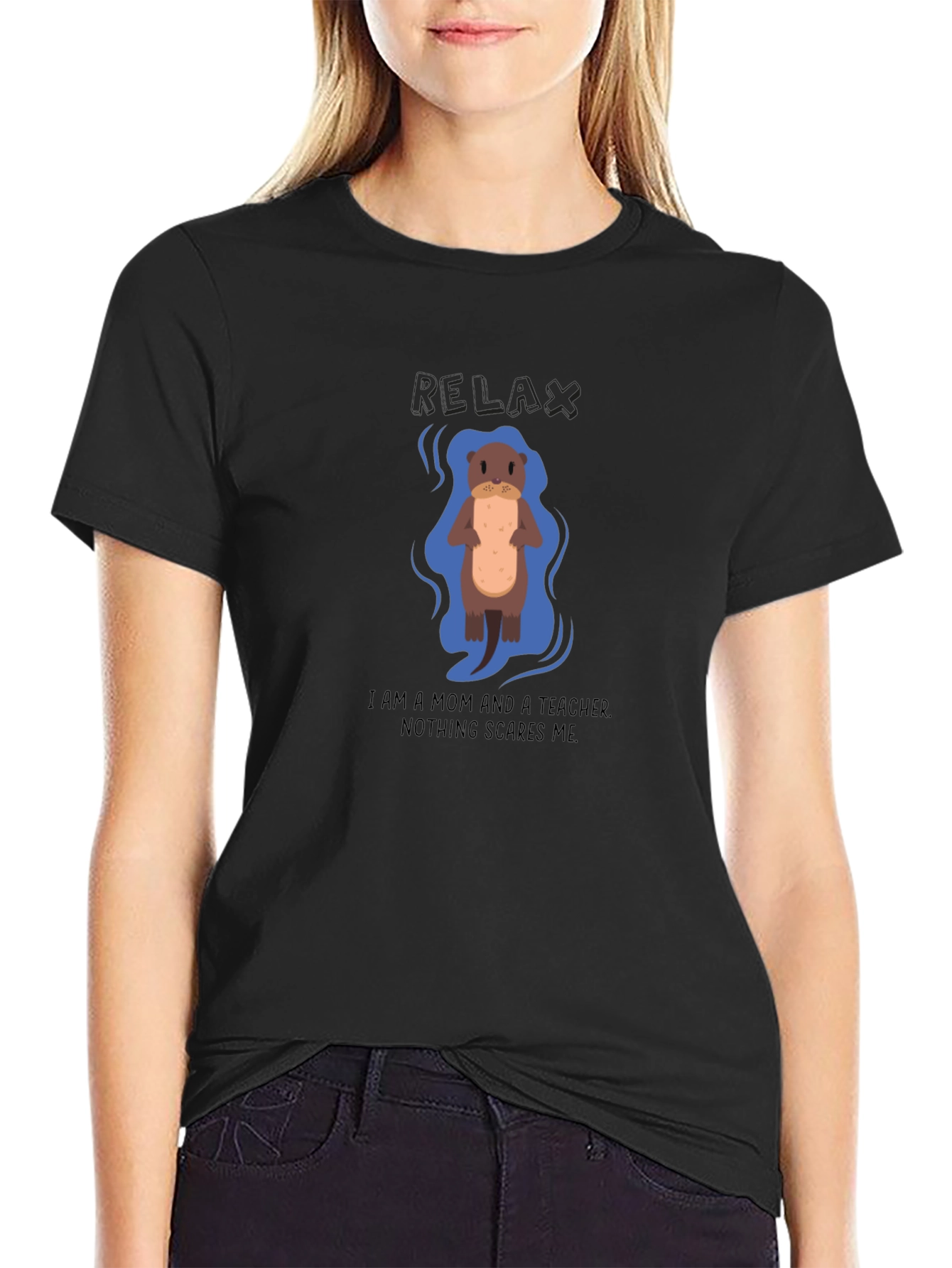 Mom Teacher Otter Graphic Tee