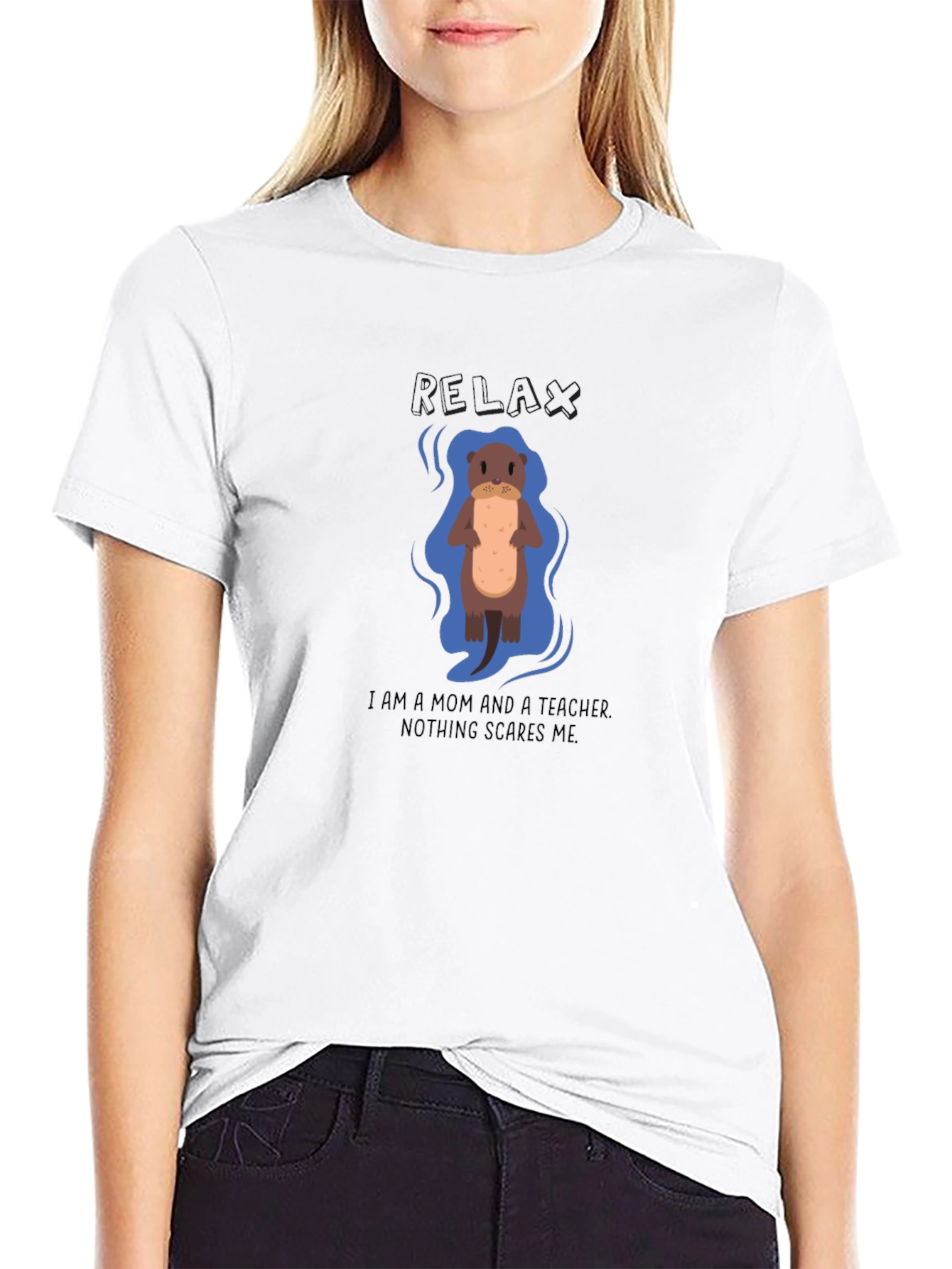 Mom Teacher Otter Graphic Tee