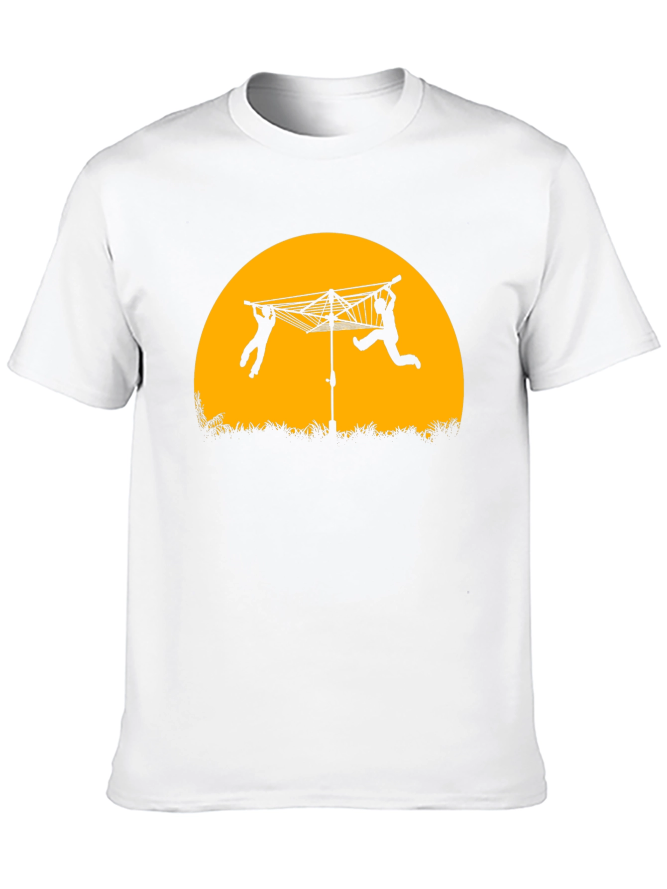 Laundry Day T-Shirt - Clothesline Sillhouette Tee