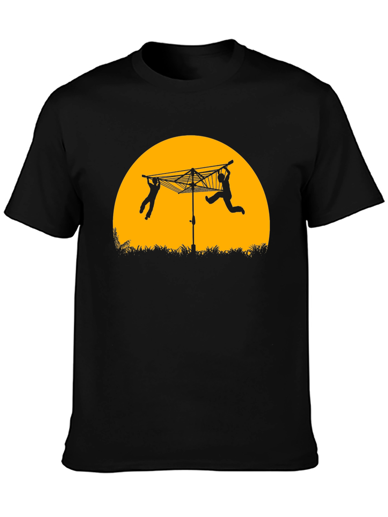 Laundry Day T-Shirt - Clothesline Sillhouette Tee