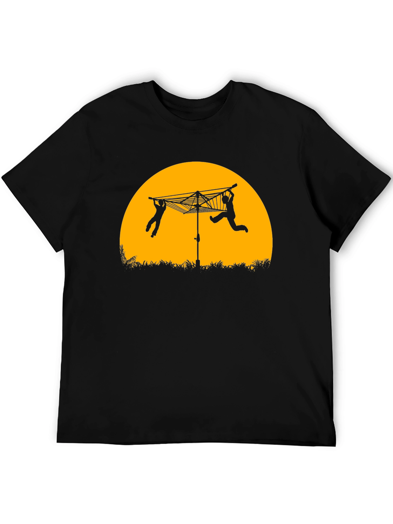 Laundry Day T-Shirt - Clothesline Sillhouette Tee