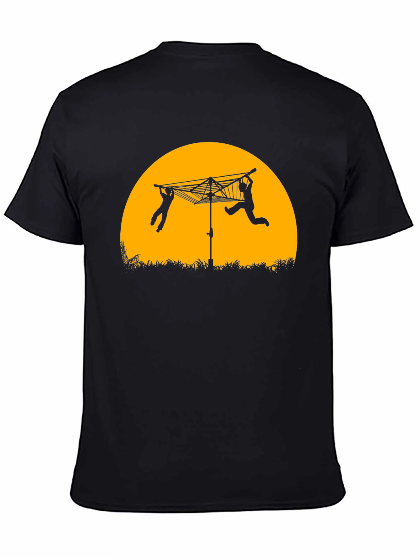 Laundry Day T-Shirt - Clothesline Sillhouette Tee