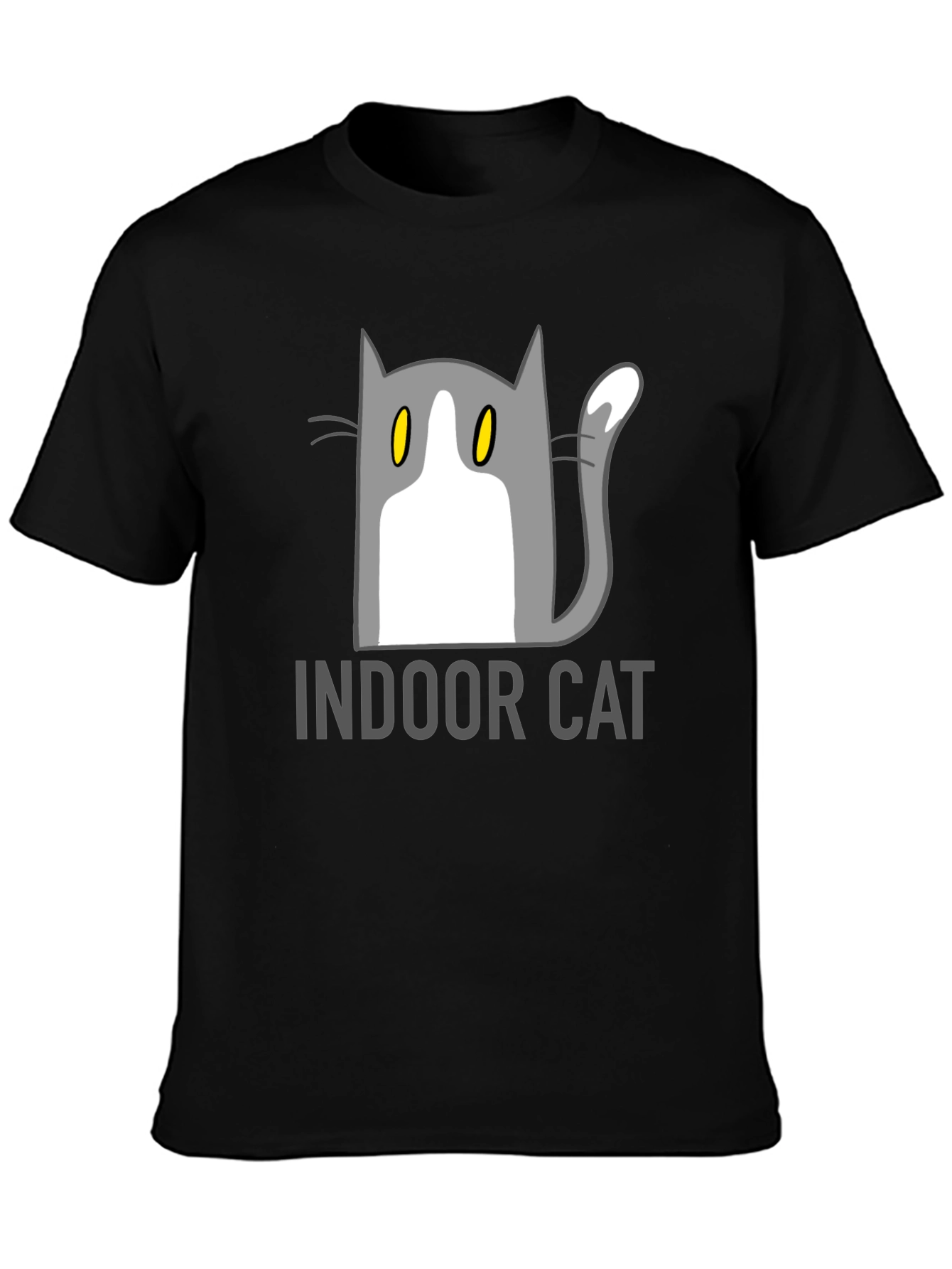 Indoor Cat Graphic T-Shirt - Unisex Black Tee
