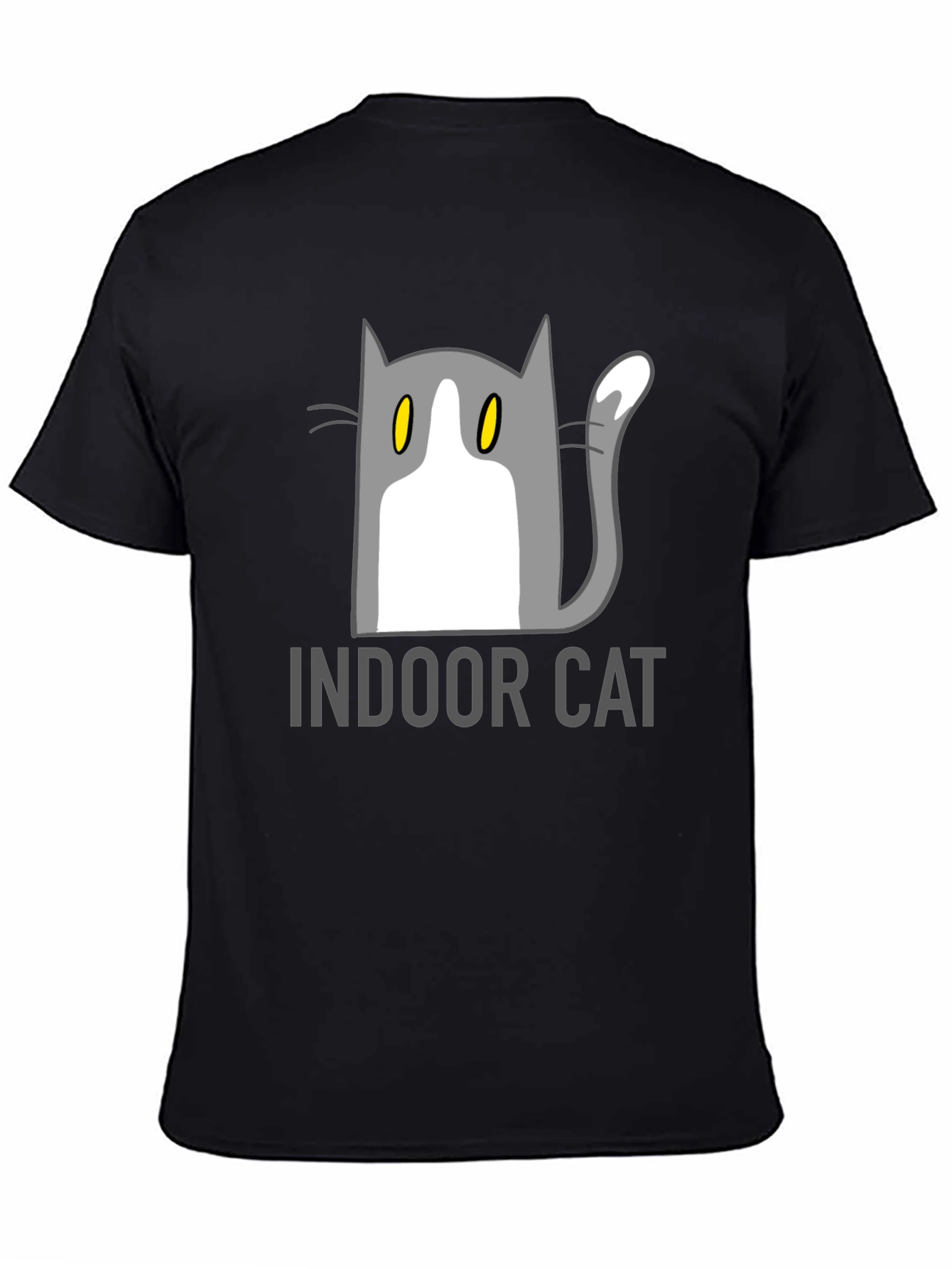 Indoor Cat Graphic T-Shirt - Unisex Black Tee