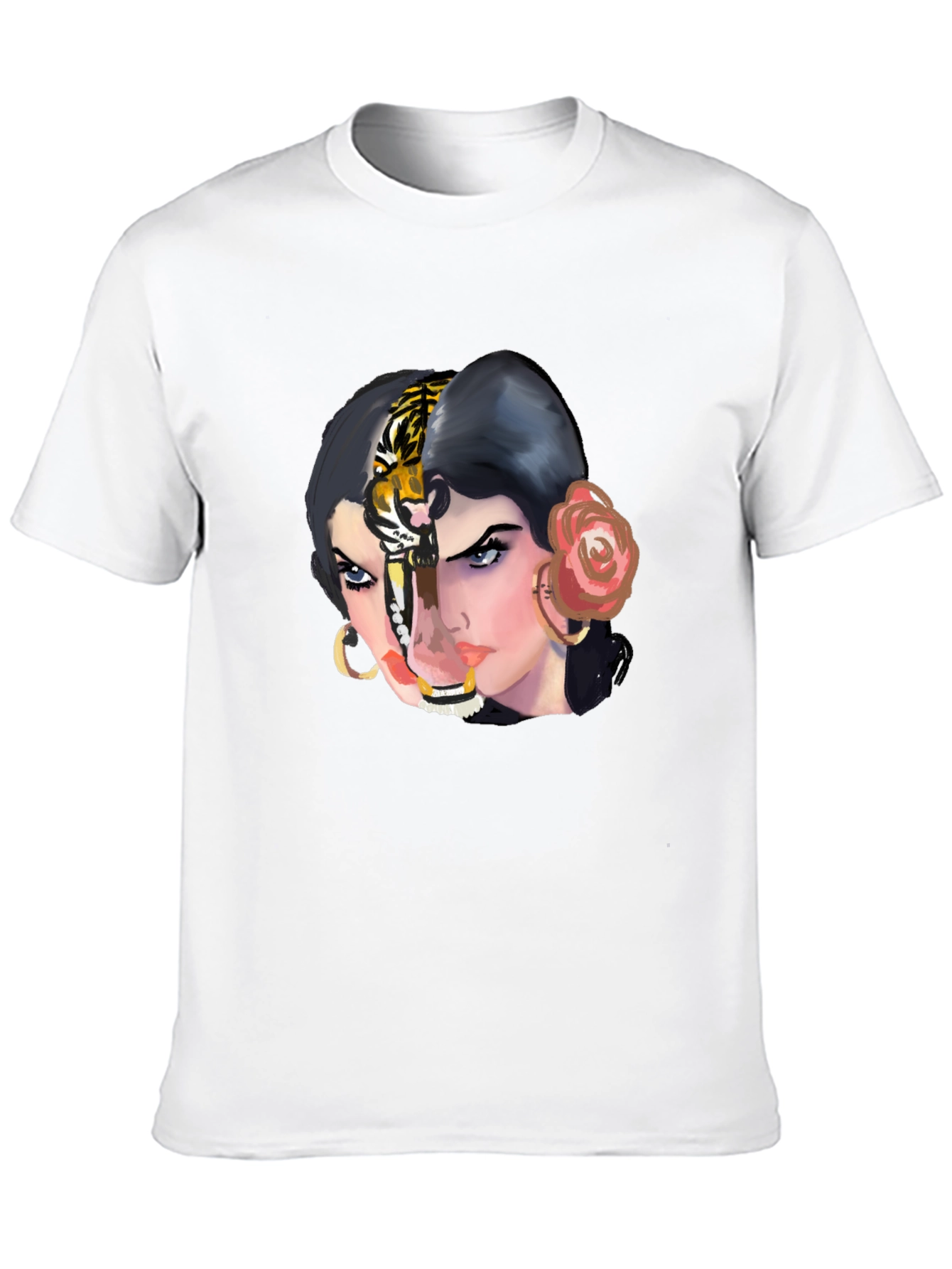 Tiger Woman Graphic Tee - Unique Unisex T-Shirt