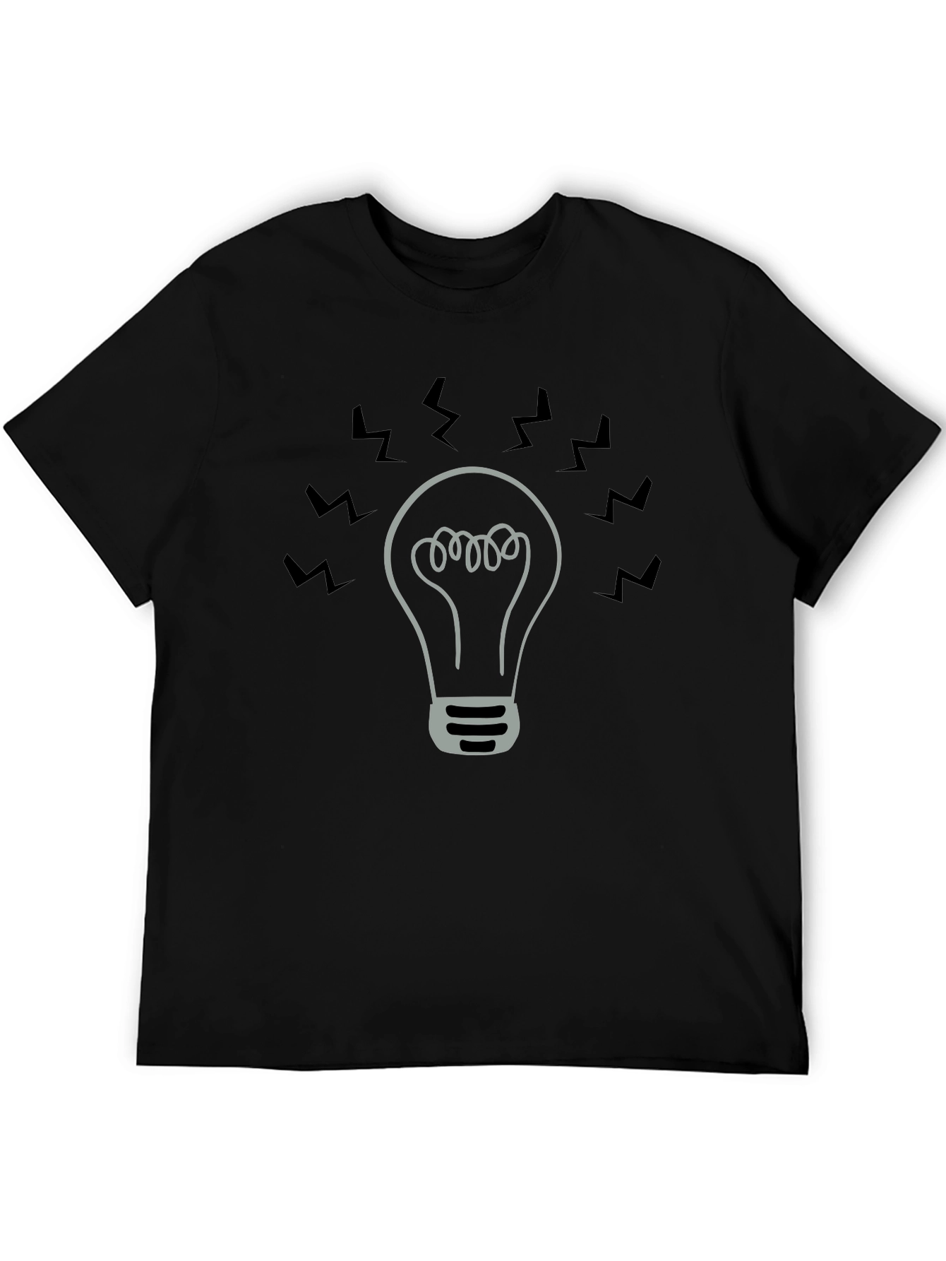 Bright Idea T-Shirt - Black Cotton Tee
