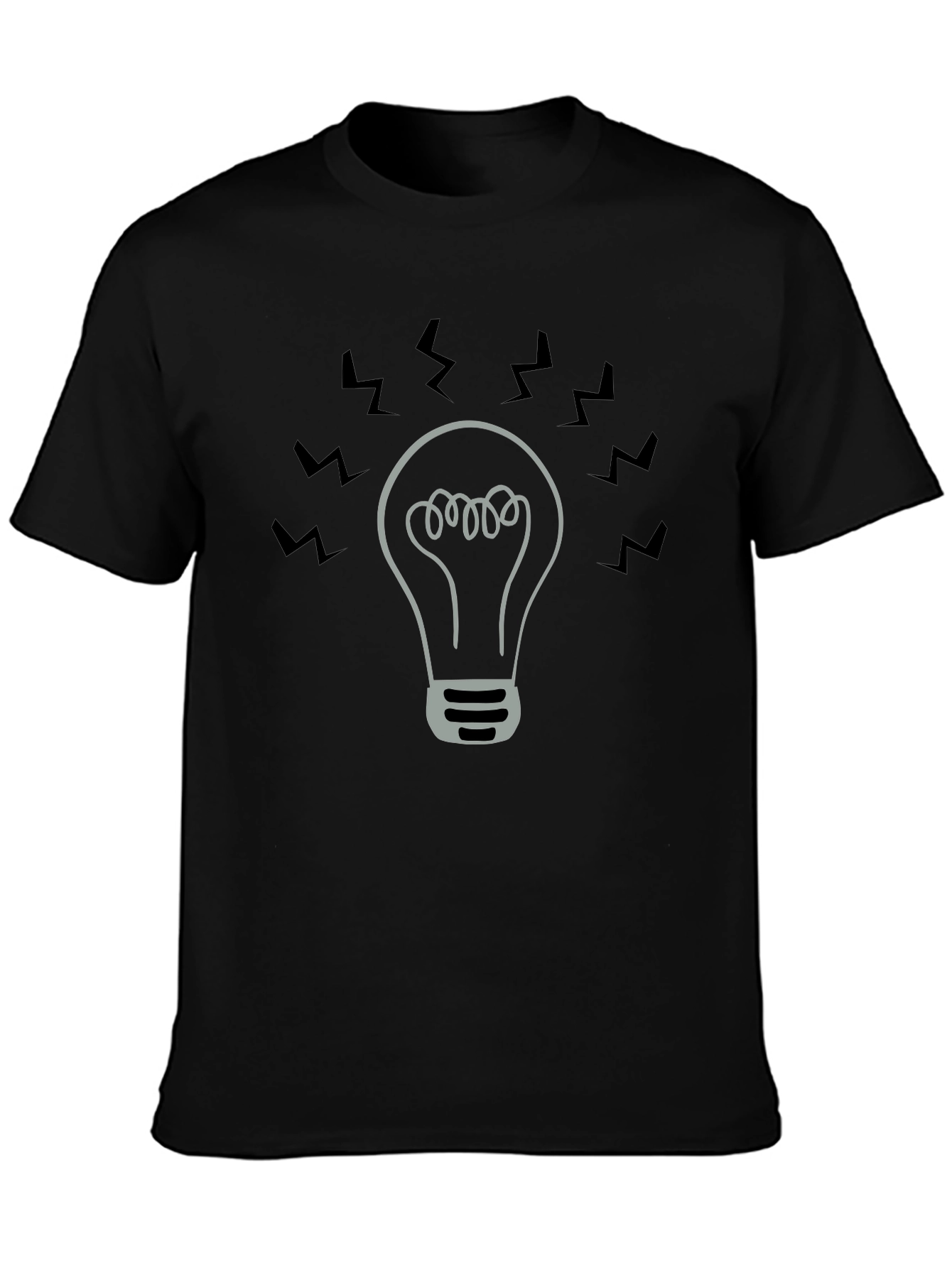 Bright Idea T-Shirt - Black Cotton Tee