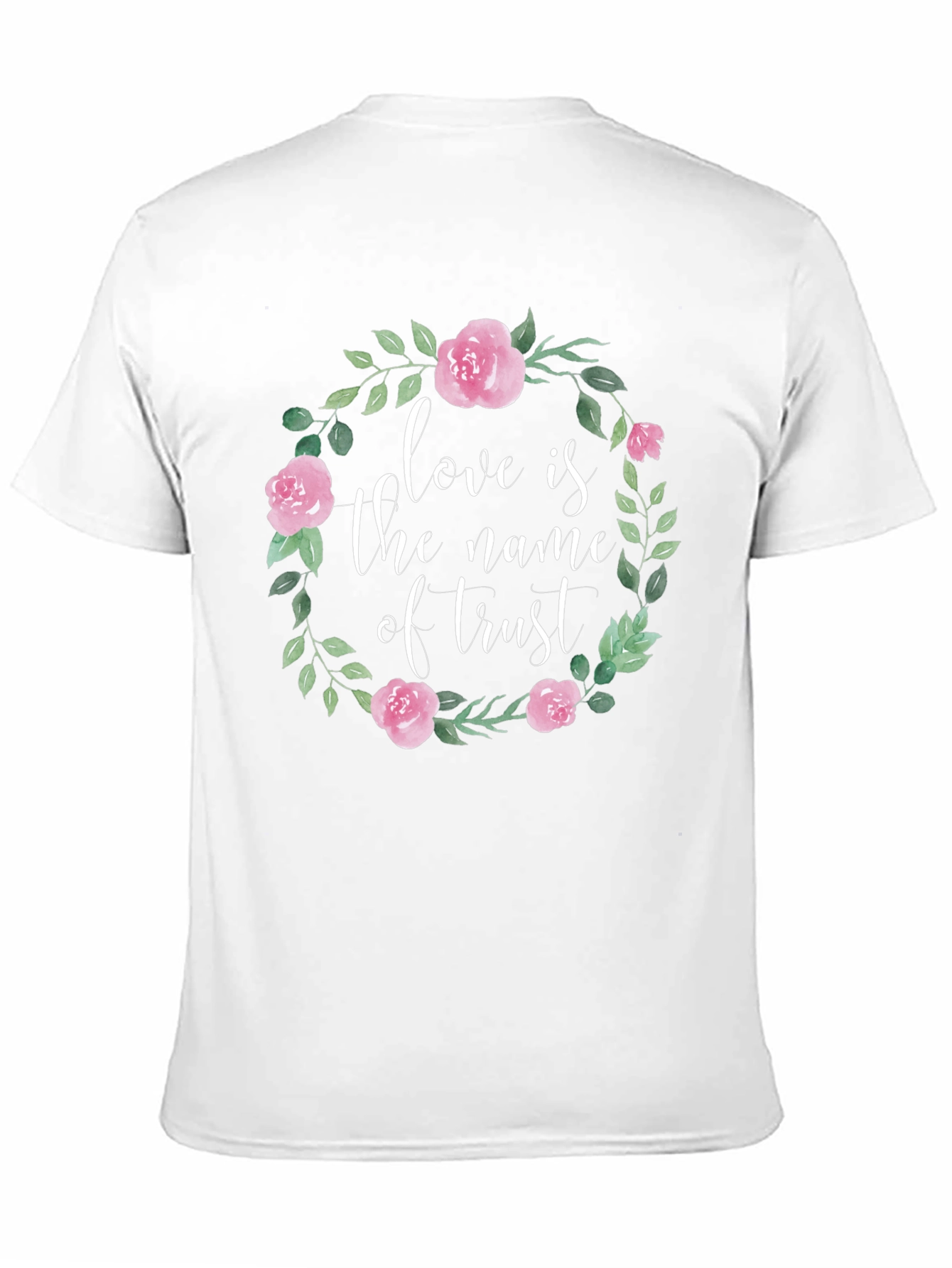 Floral Love & Trust Graphic T-Shirt - Black