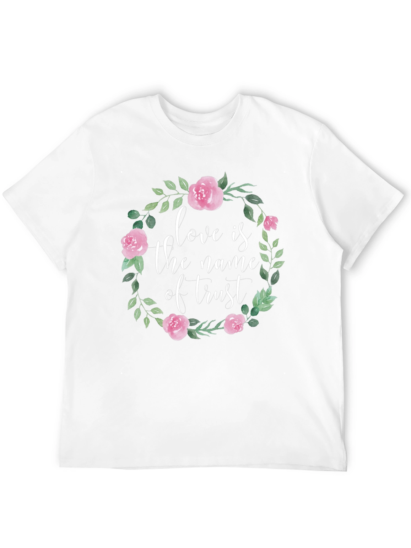 Floral Love & Trust Graphic T-Shirt - Black