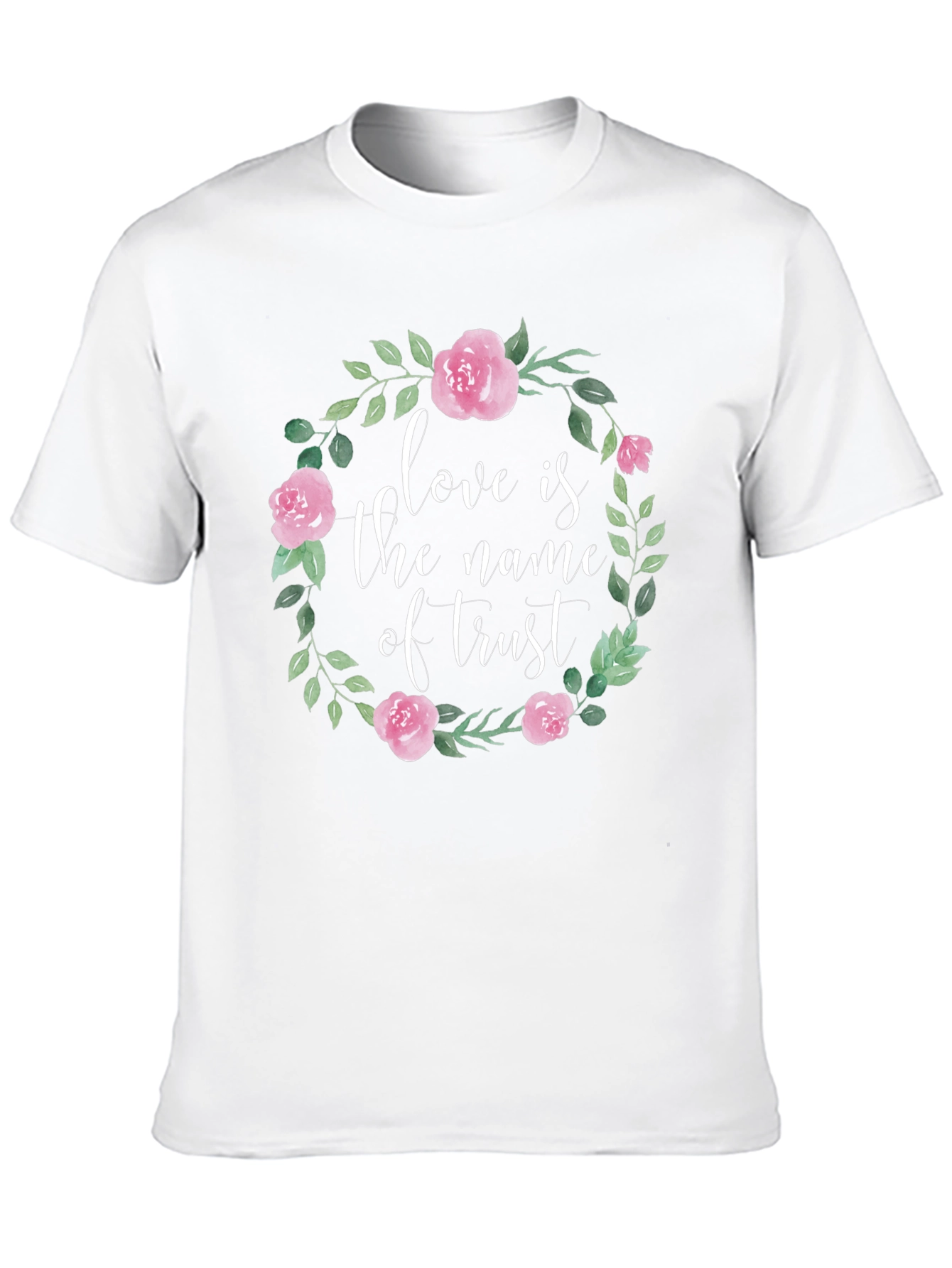 Floral Love & Trust Graphic T-Shirt - Black