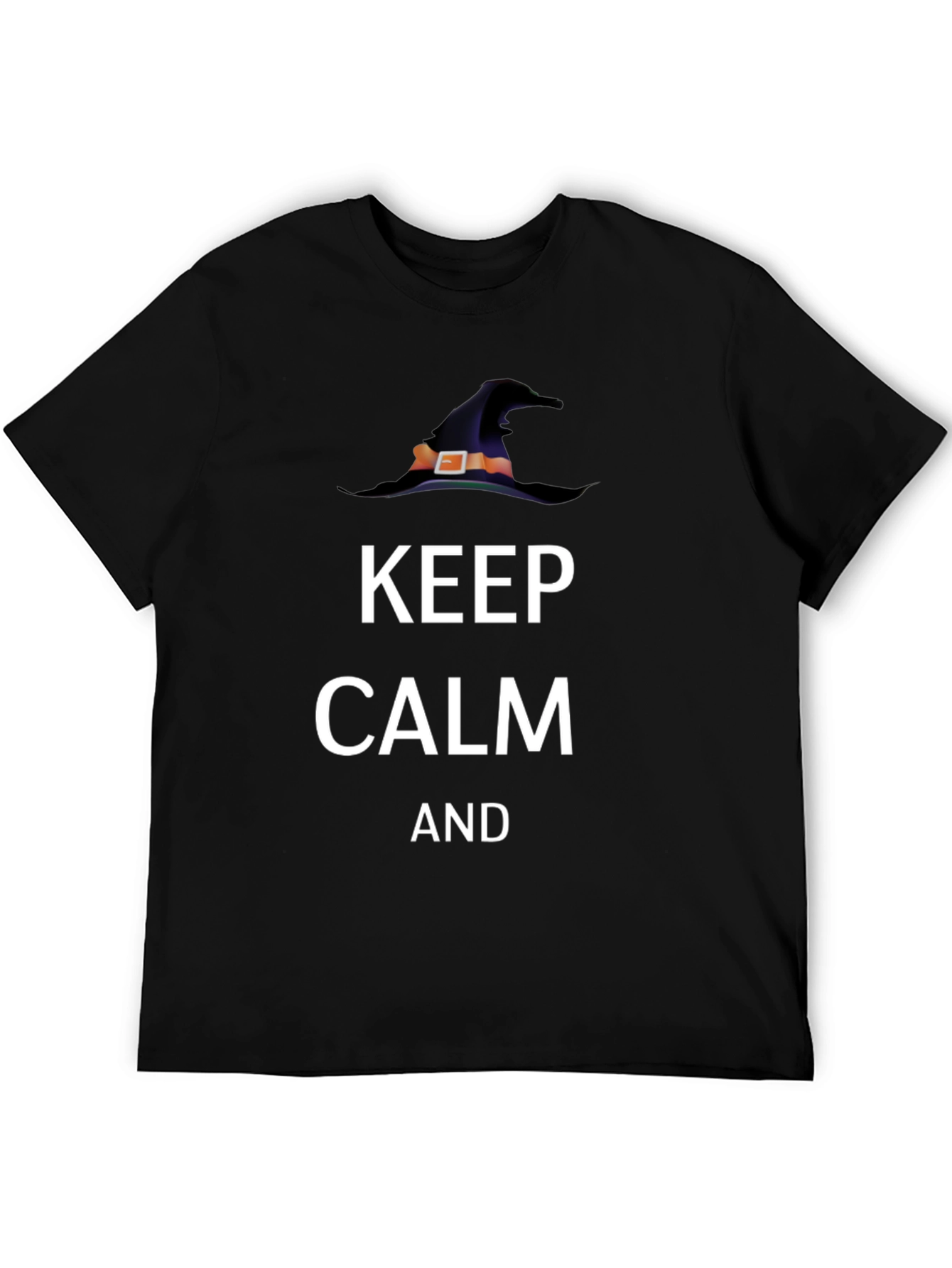 Keep Calm Witch Hat T-Shirt - Halloween Tee