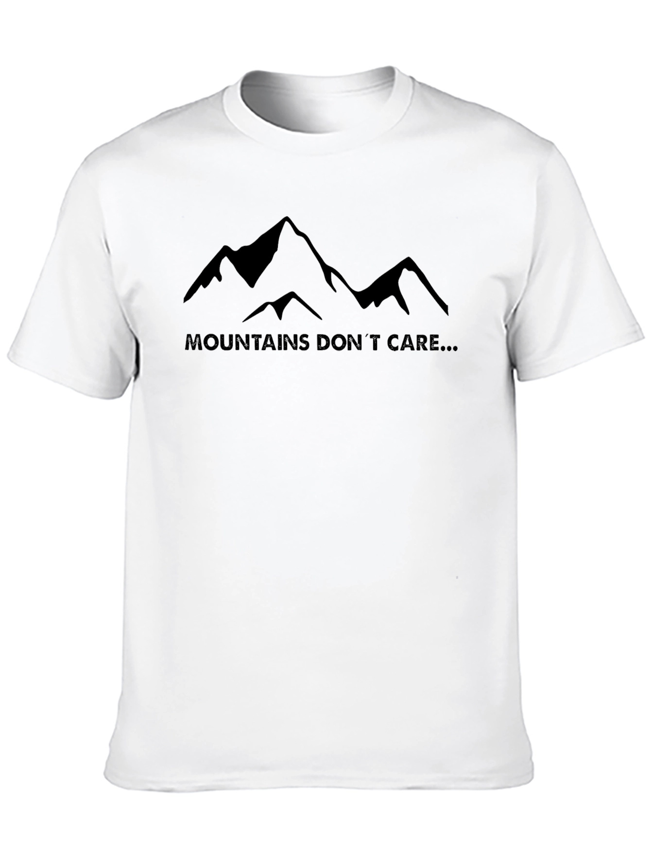 Mountains Dont Care Graphic Tee - Black