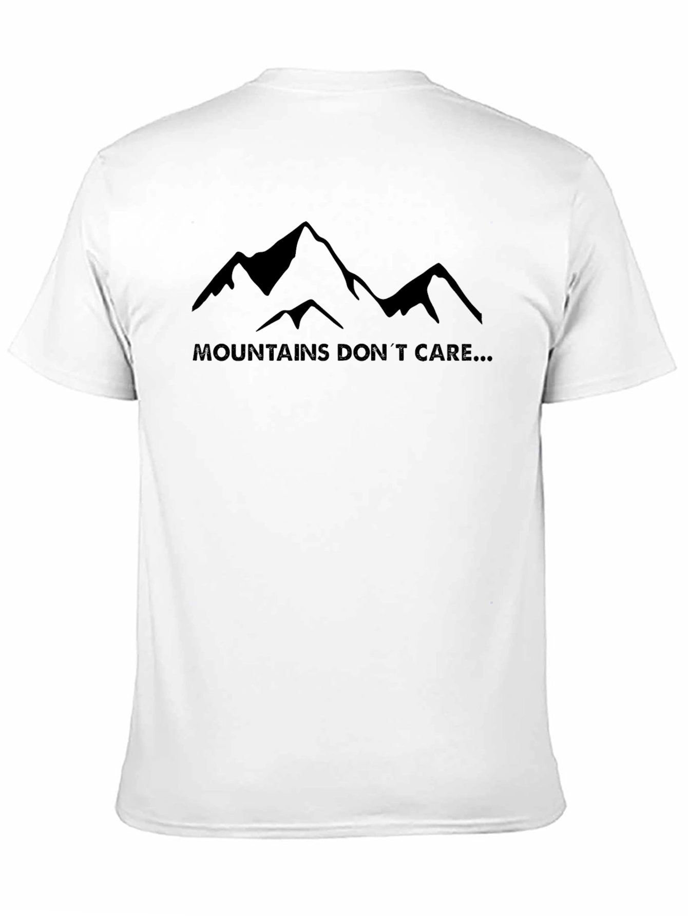Mountains Dont Care Graphic Tee - Black