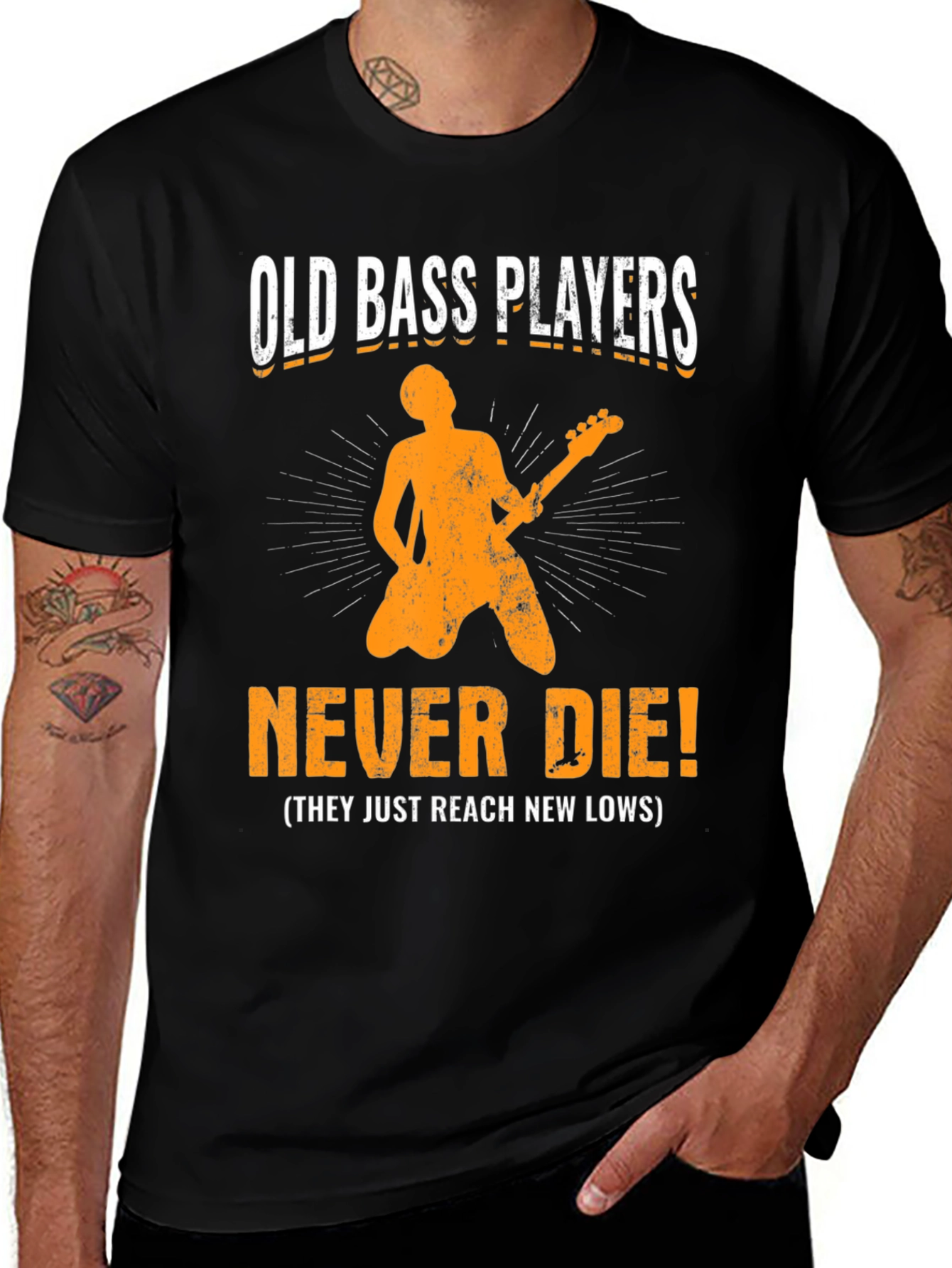 Old Bass Players Never Die T-Shirt