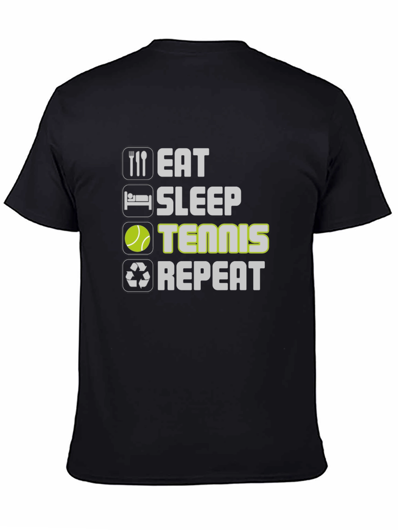 Eat Sleep Tennis Repeat Graphic Tee