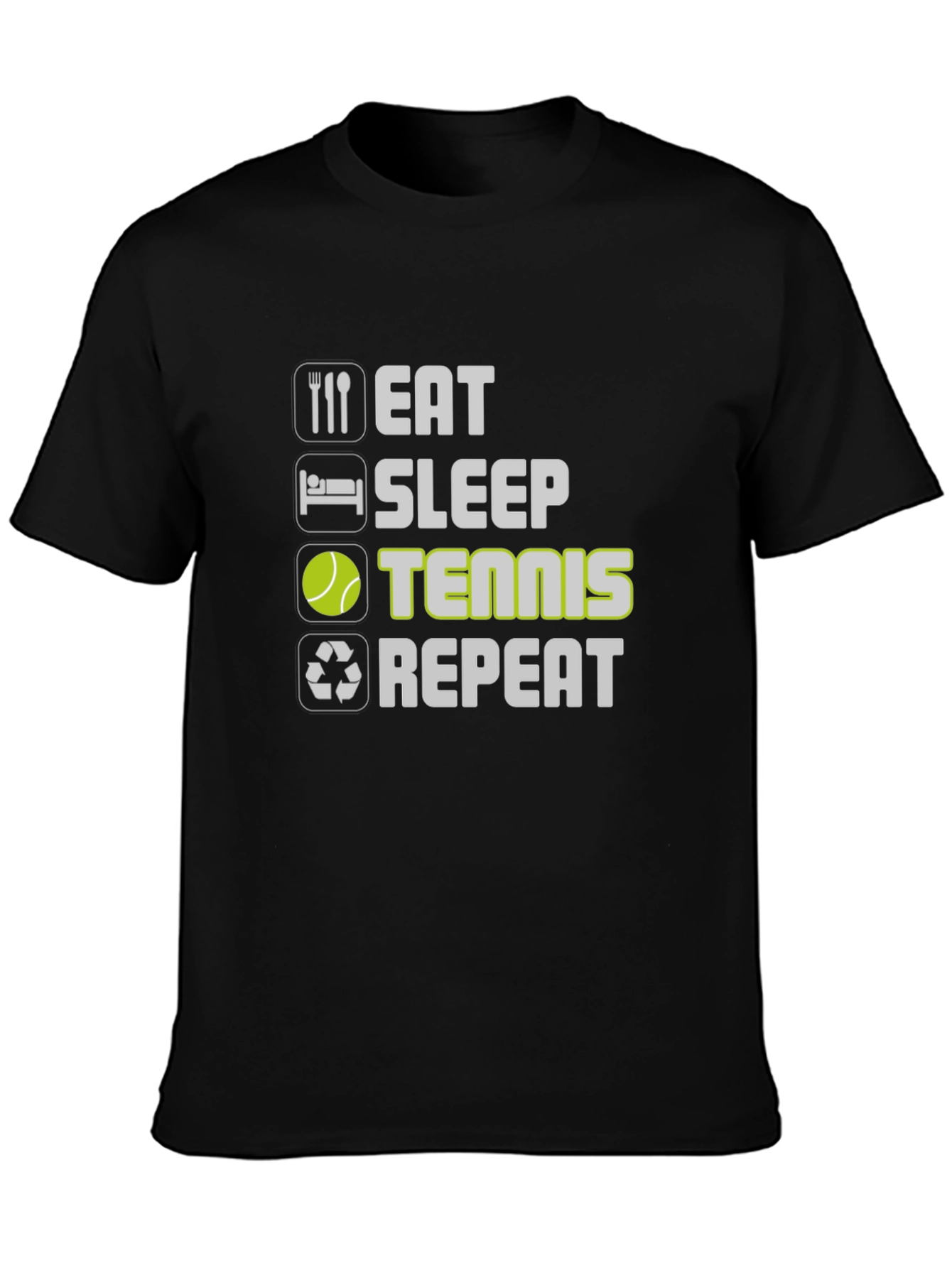 Eat Sleep Tennis Repeat Graphic Tee