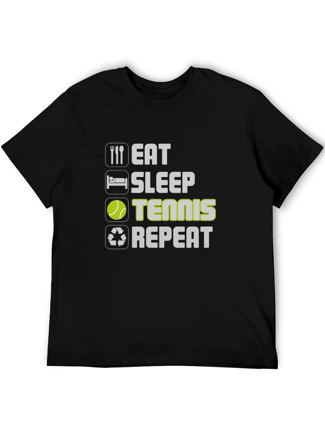 Eat Sleep Tennis Repeat Graphic Tee