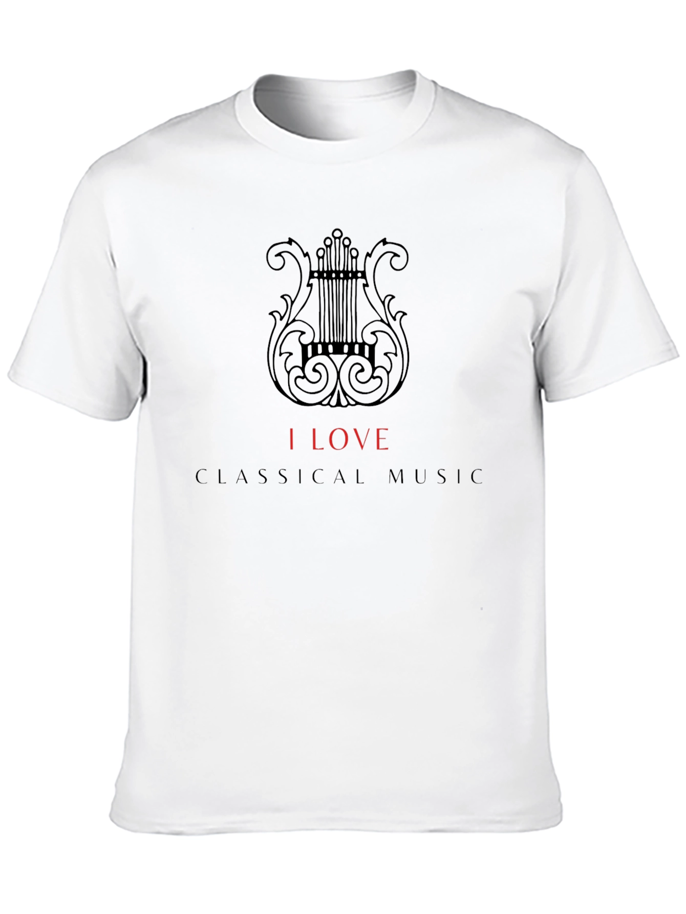 I Love Classical Music Black T-Shirt
