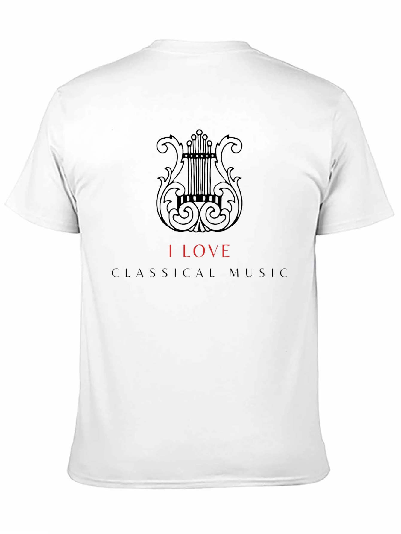 I Love Classical Music Black T-Shirt