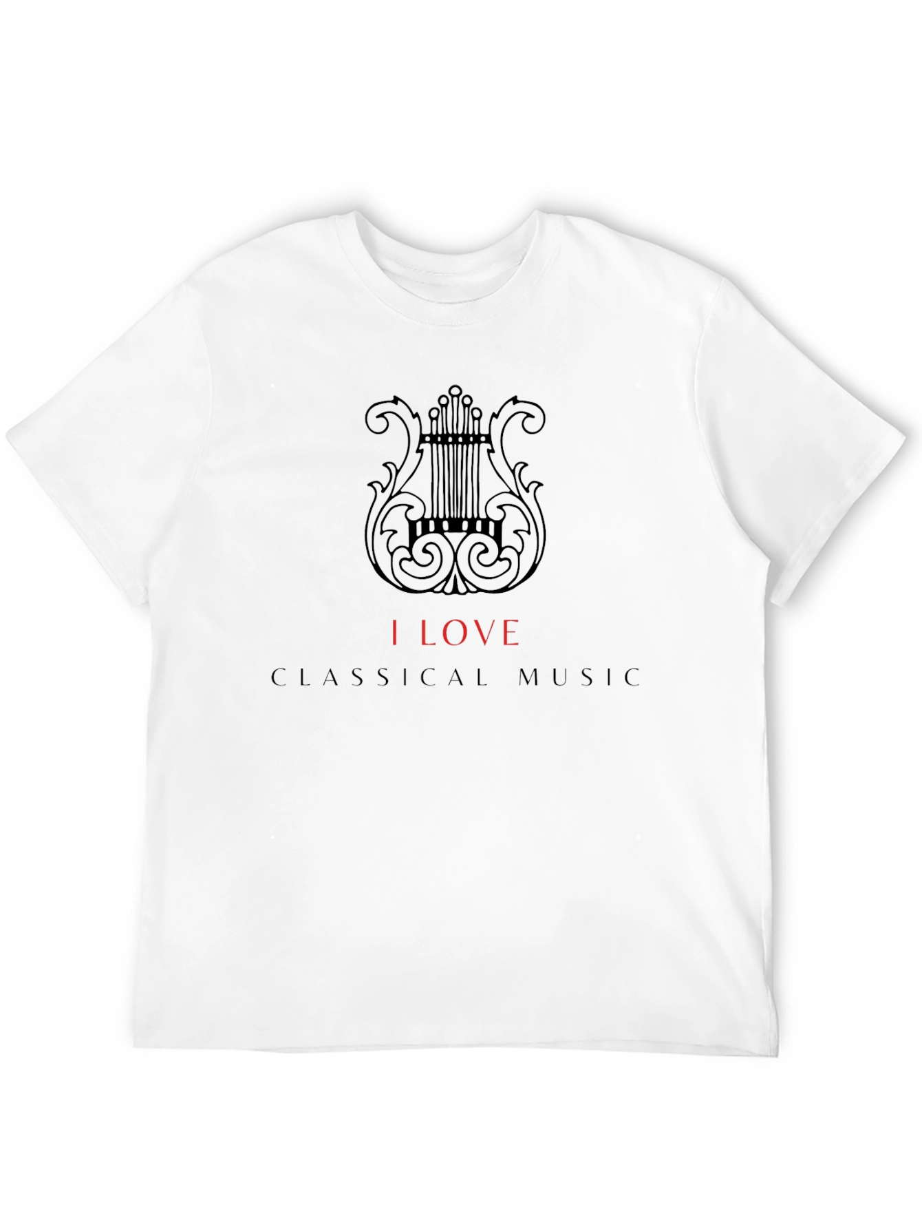 I Love Classical Music Black T-Shirt