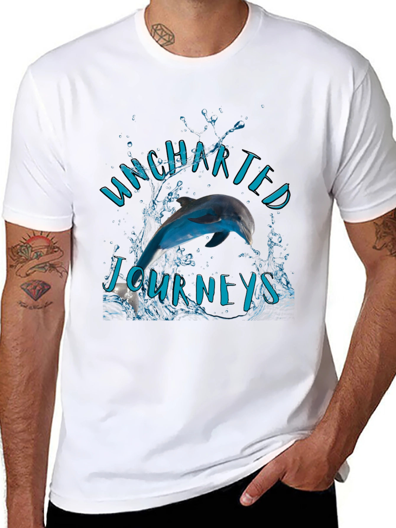 Uncharted Journeys Dolphin Graphic T-Shirt
