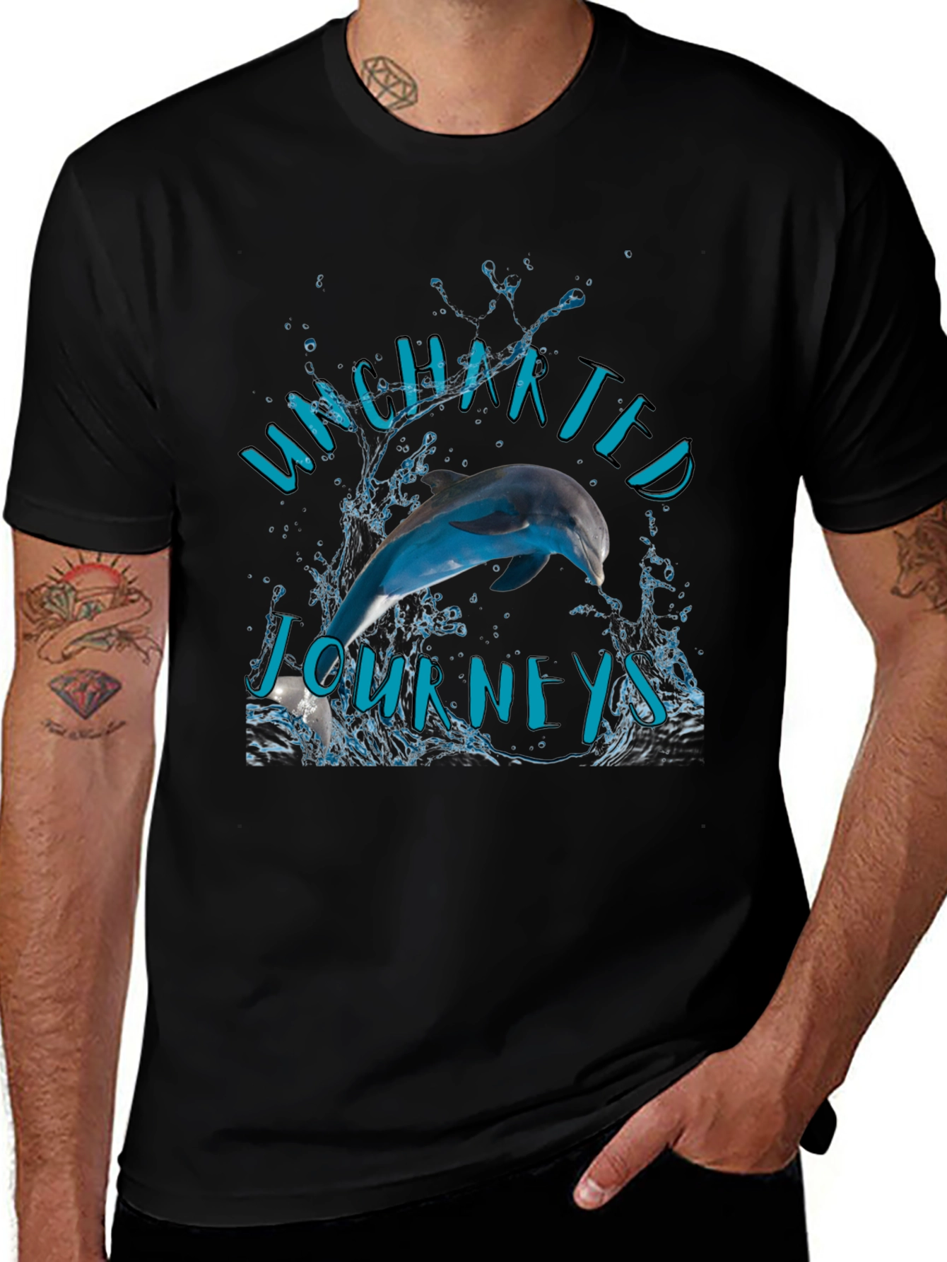 Uncharted Journeys Dolphin Graphic T-Shirt