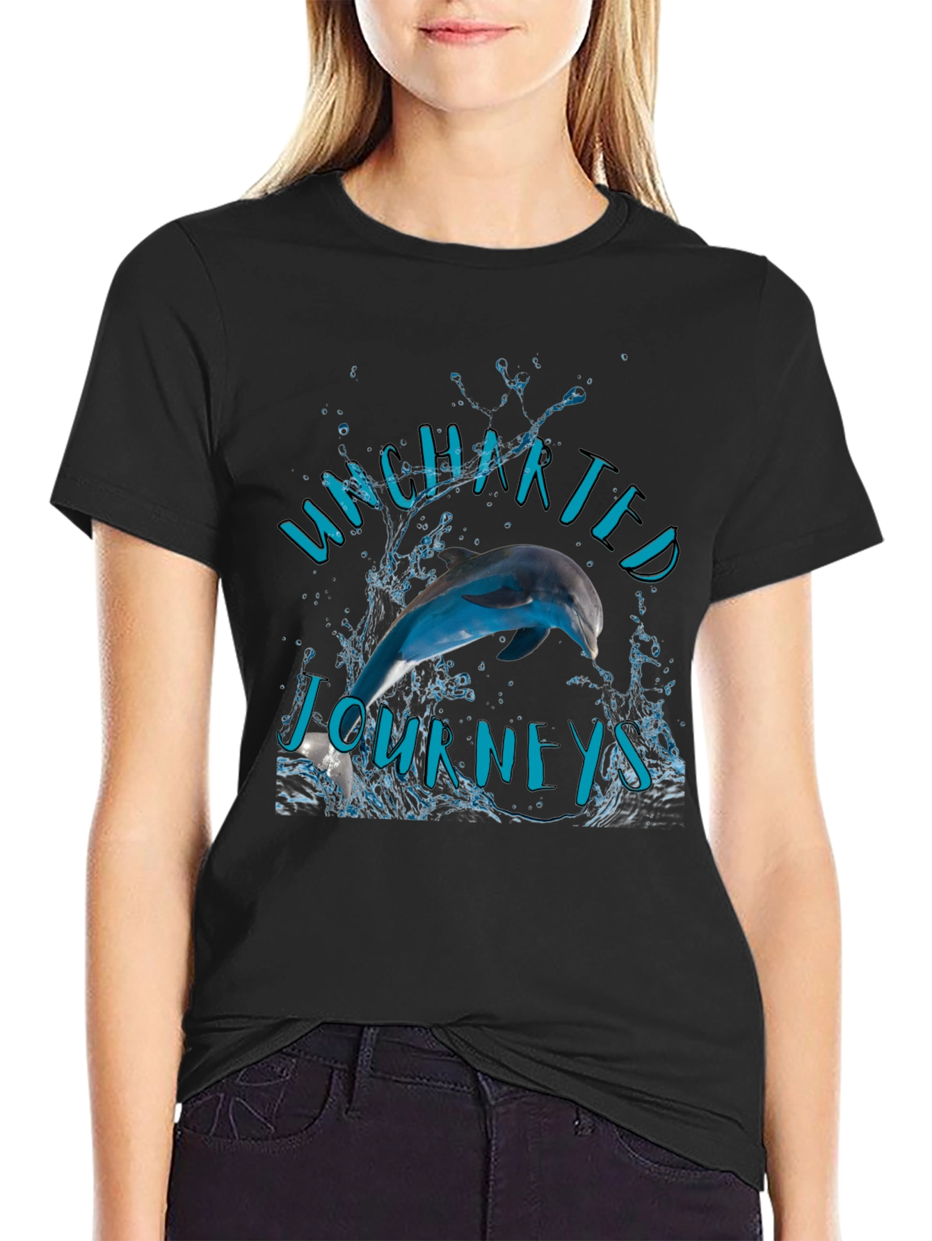 Uncharted Journeys Dolphin Graphic T-Shirt