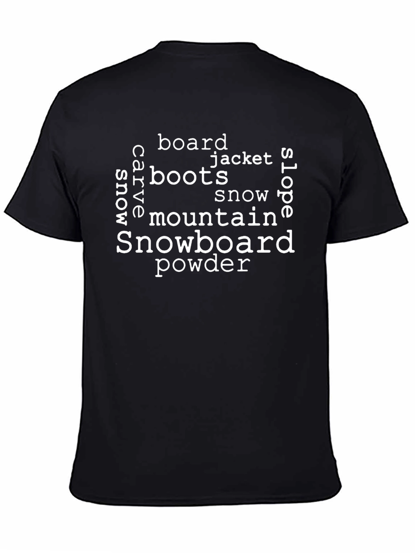 Snowboard Word Art T-Shirt