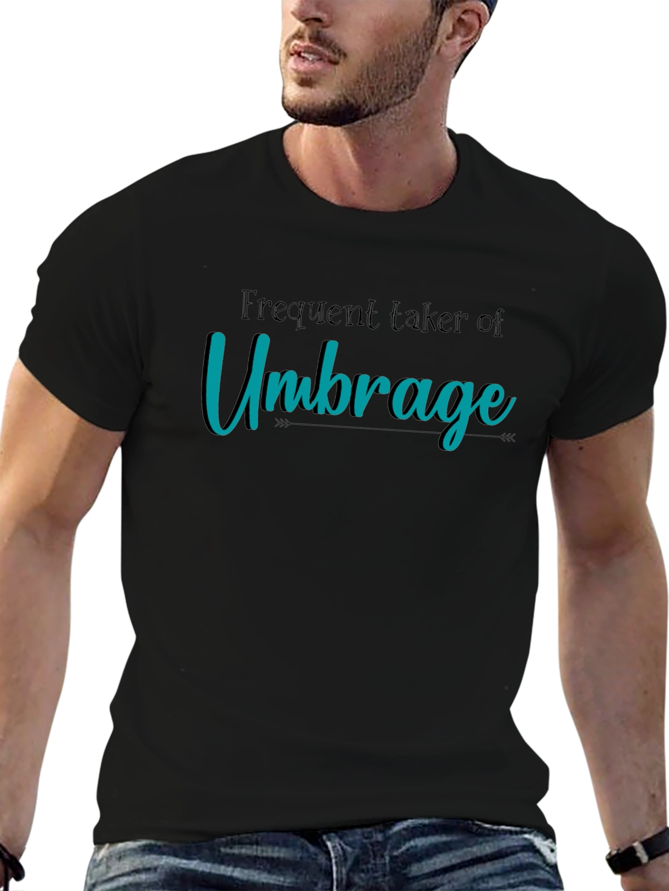 Frequent Umbrage T-Shirt Black Cotton Tee