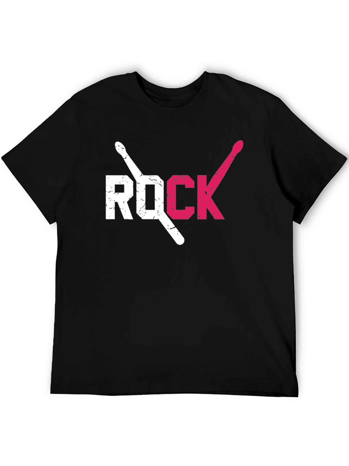 Rock Music Drum Sticks Graphic T-Shirt