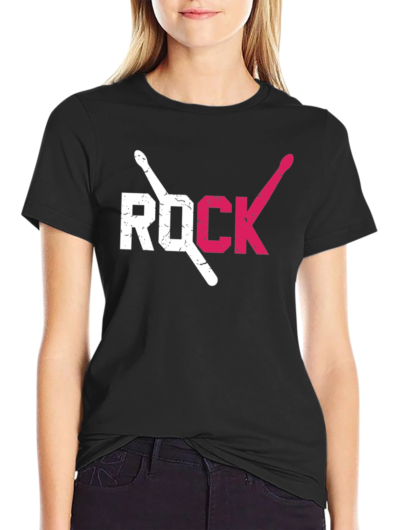 Rock Music Drum Sticks Graphic T-Shirt
