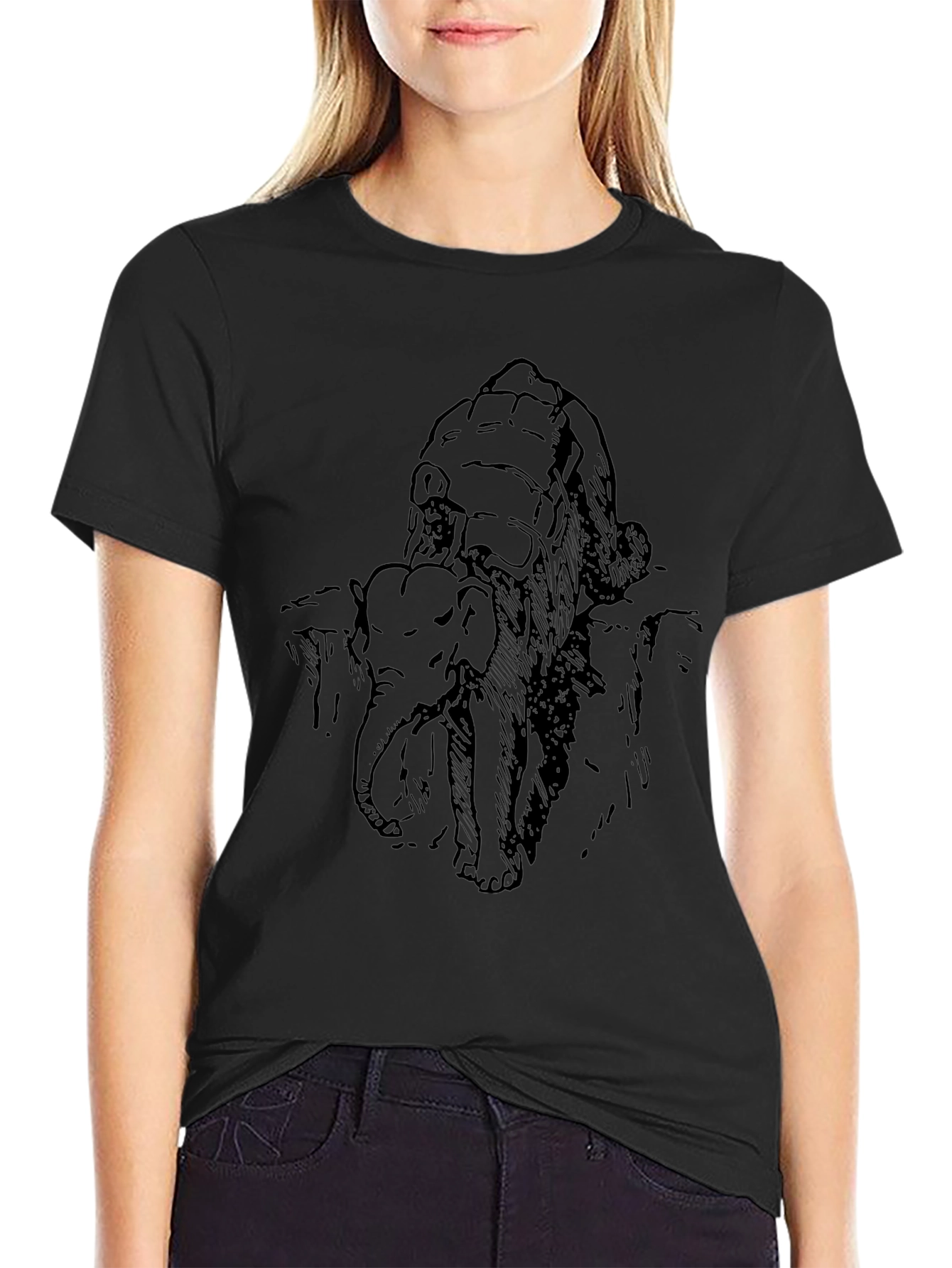 Elephant Graphic Print T-Shirt