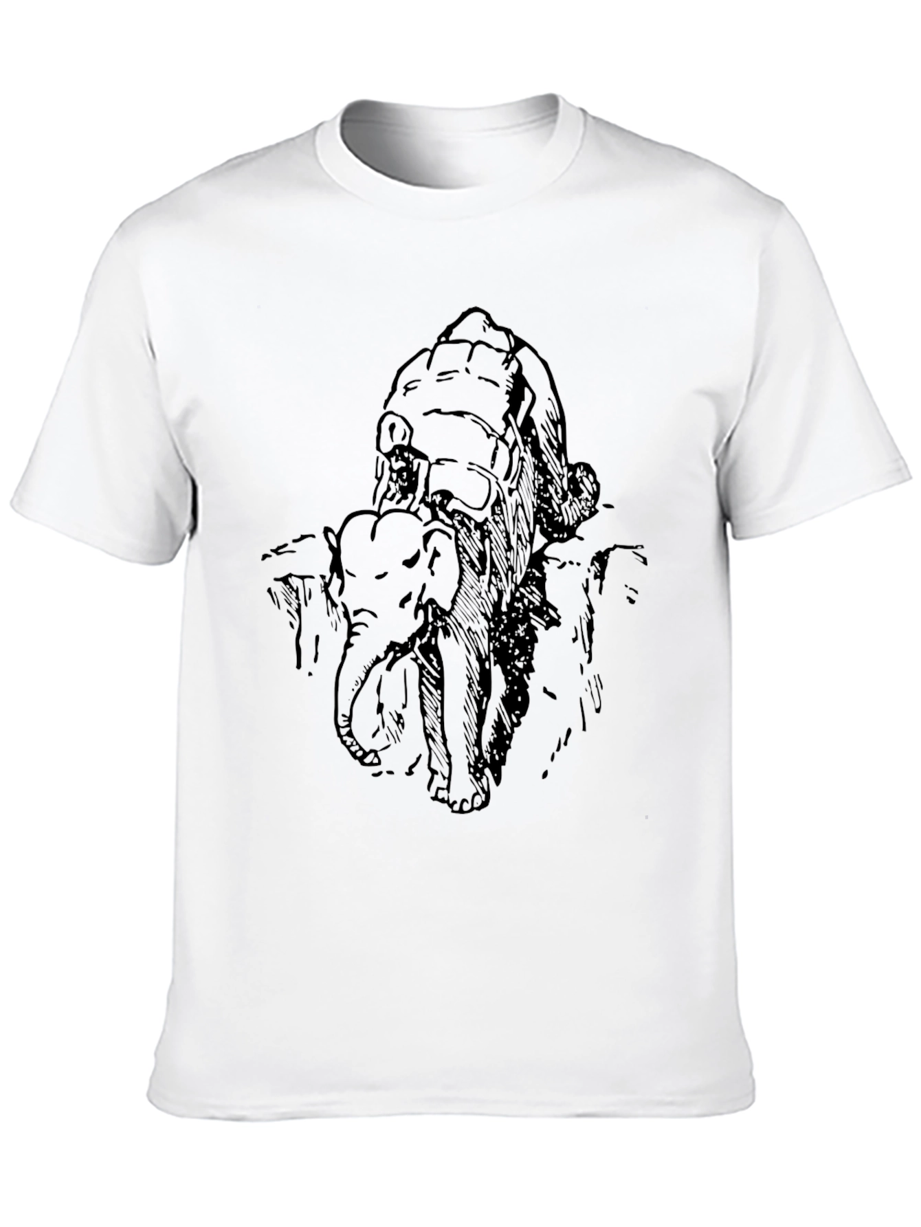 Elephant Graphic Print T-Shirt