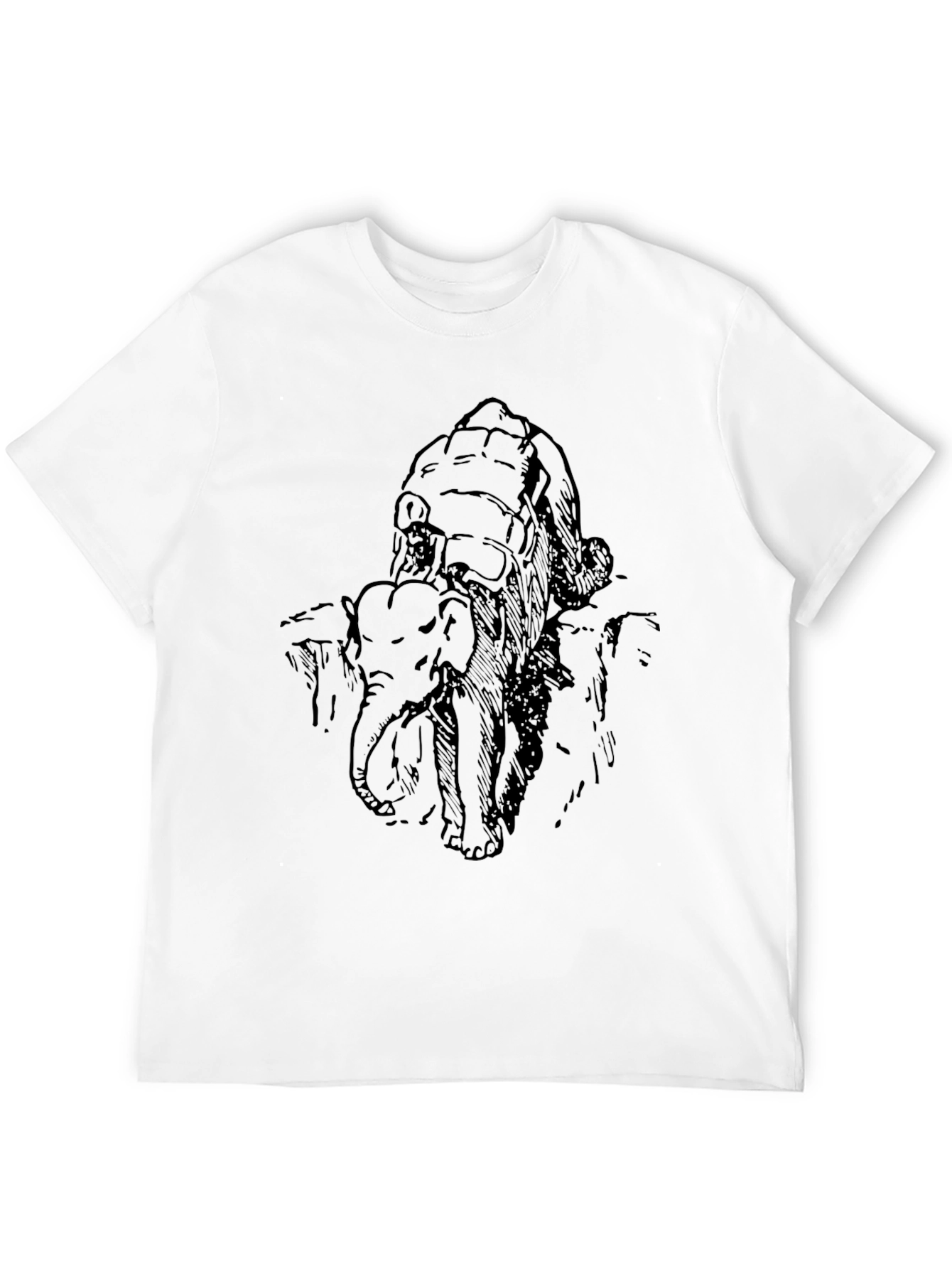 Elephant Graphic Print T-Shirt
